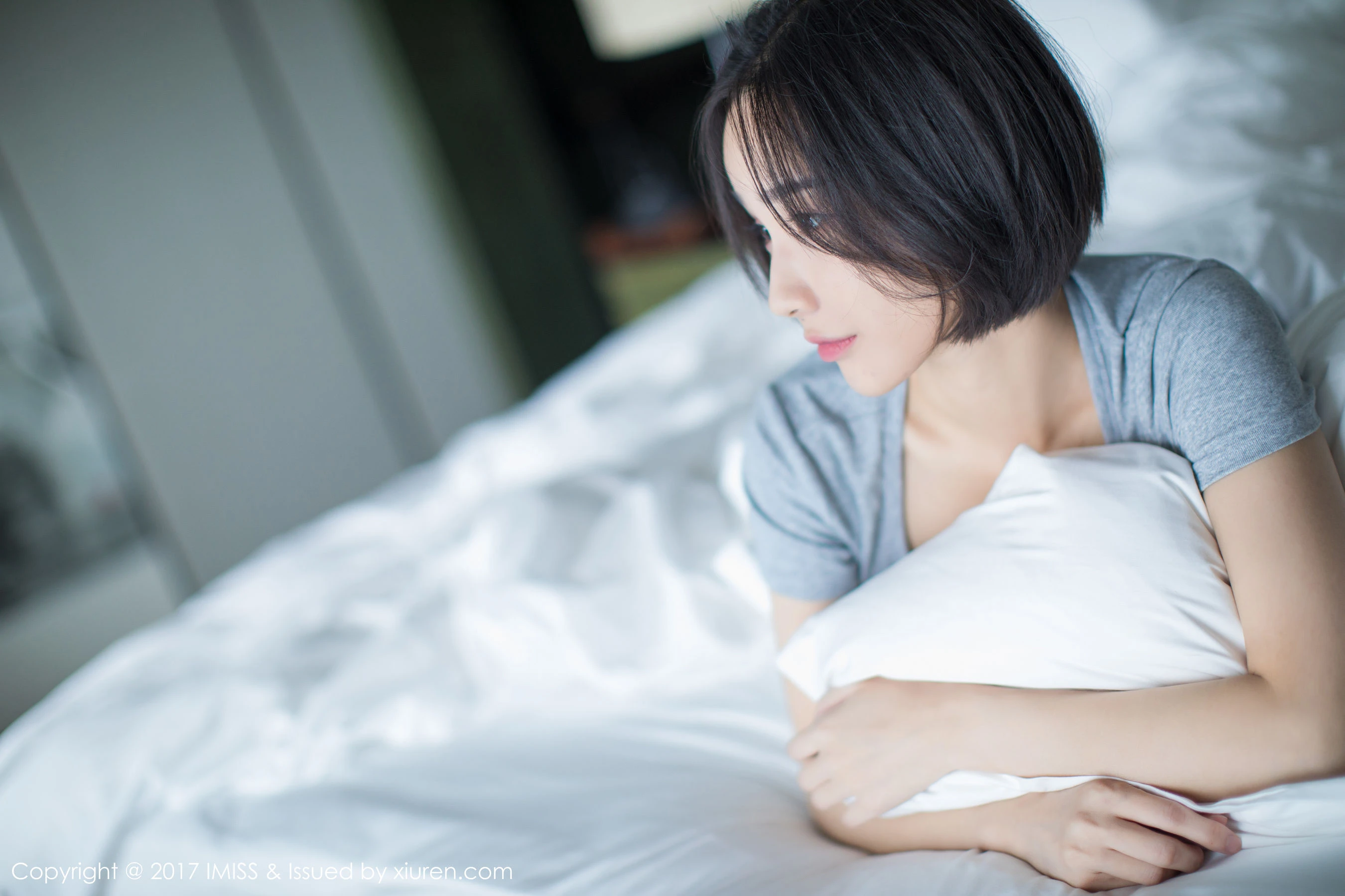 莉雅Livia《日系短发女神》 爱蜜社 VOL.178第5张