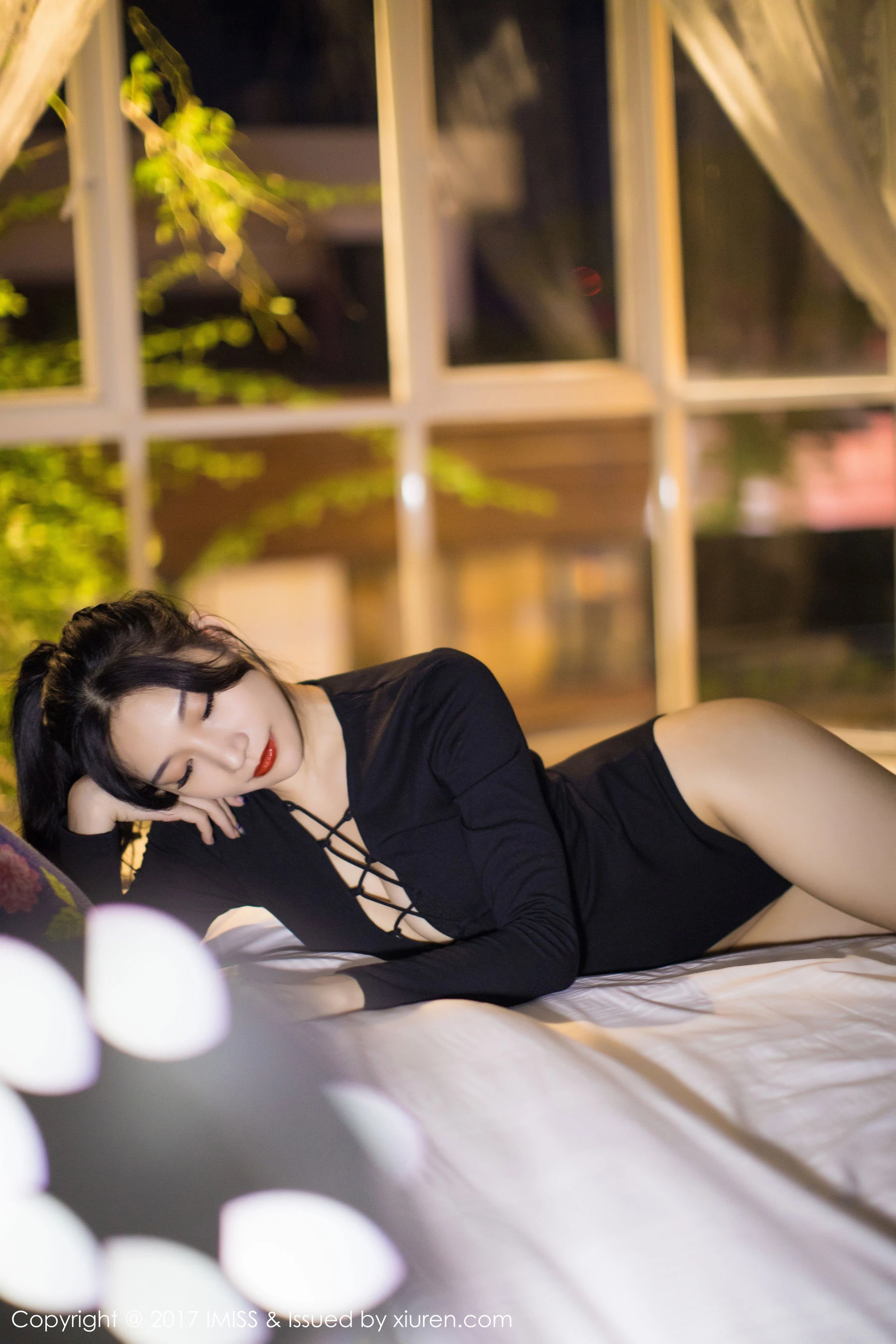 小狐狸Sica《黑色私房性感美腿》 爱蜜社IMiss VOL.194第7张