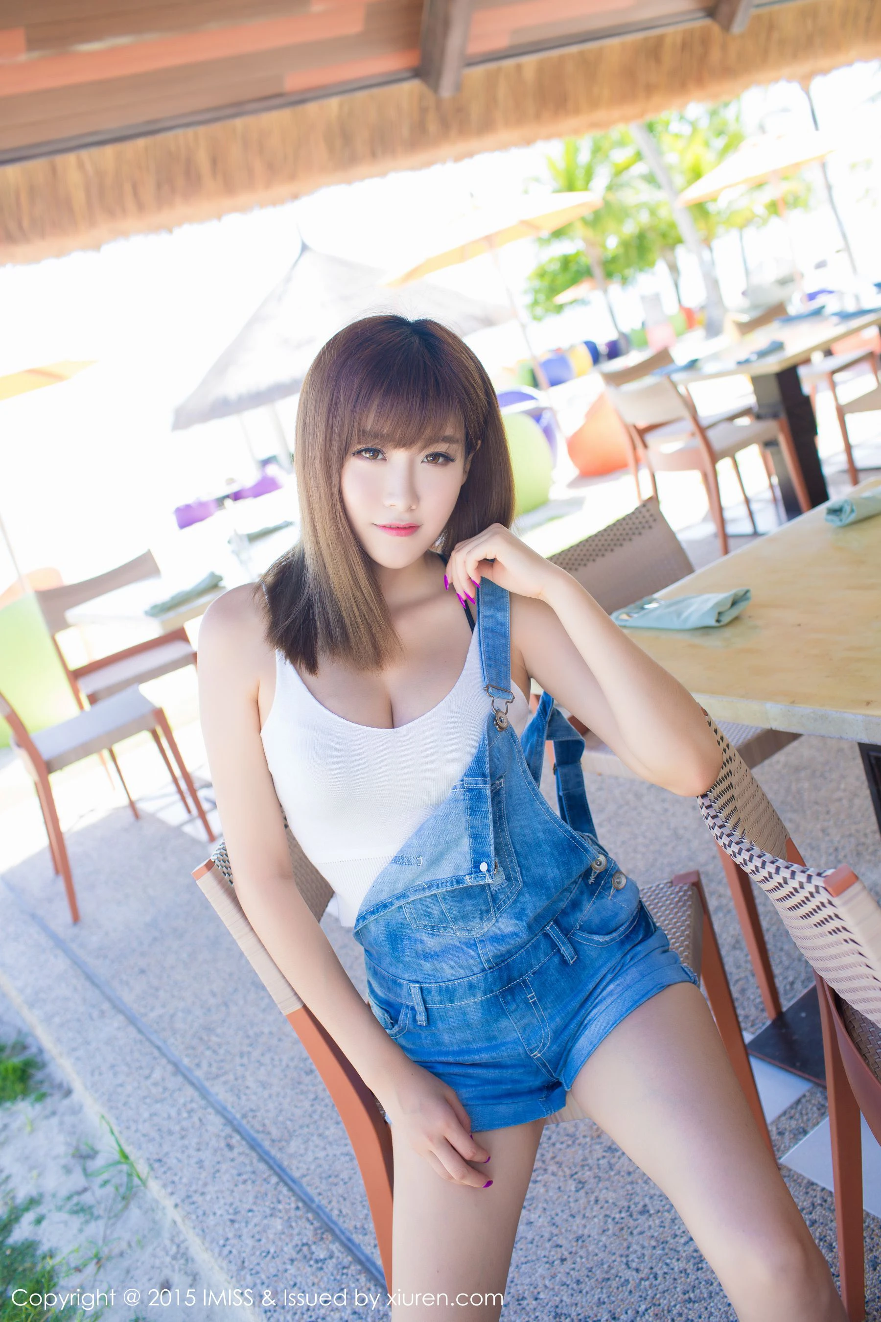 程小烦不烦《清新牛仔热裤+比基尼》 爱蜜社IMiss Vol.055第7张