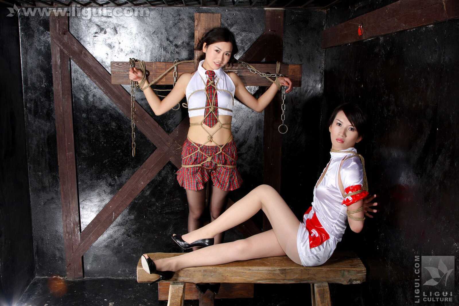 Model 尤美、尤丽《绳艺比拼》 [丽柜美束LiGui] 丝第5张