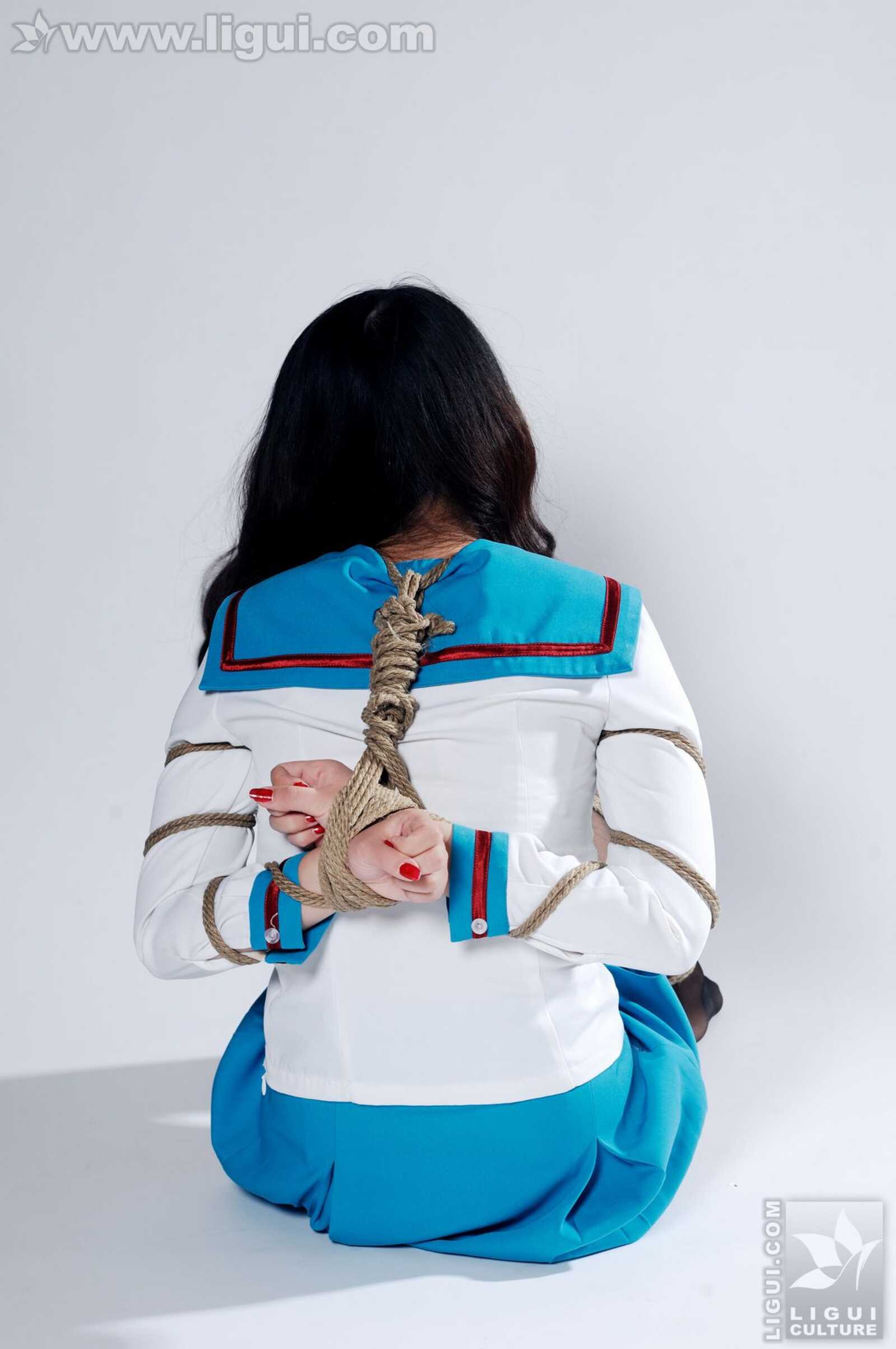 Model 幽幽《海军制服黑丝捆绑》 [丽柜美束LiGui第13张