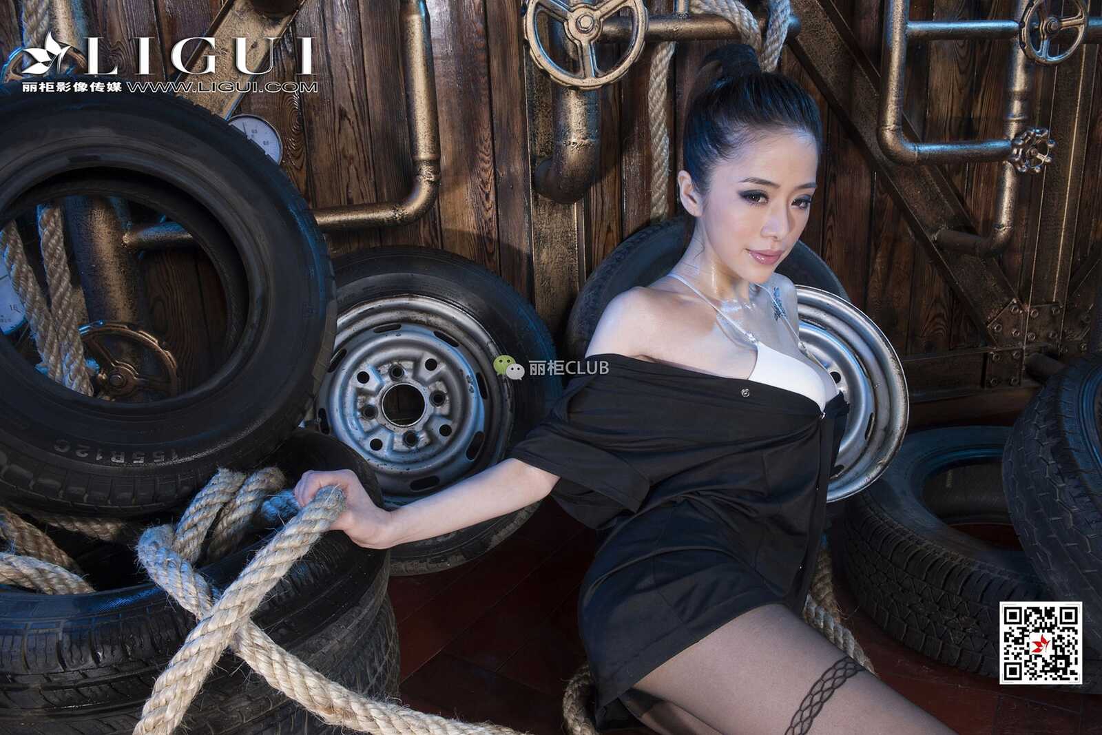 Mode 袁颖芬《黑丝高跟绳艺》 [丽柜Ligui] 写真集第6张