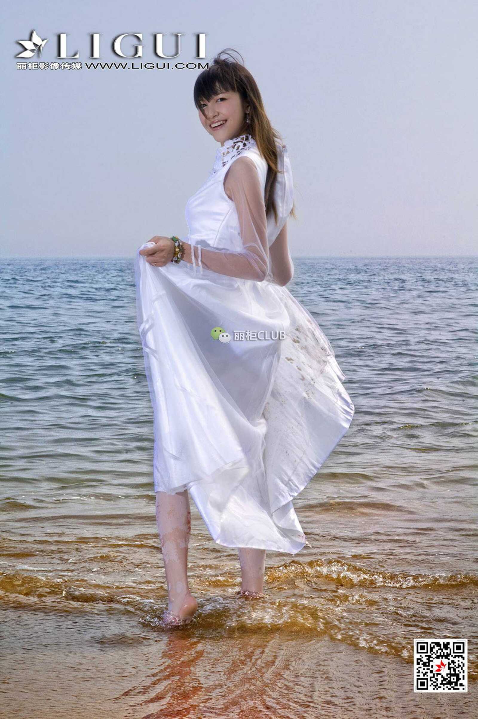 菲儿《沙滩婚纱》 [丽柜LIGUI] 网络丽人 写真集第7张