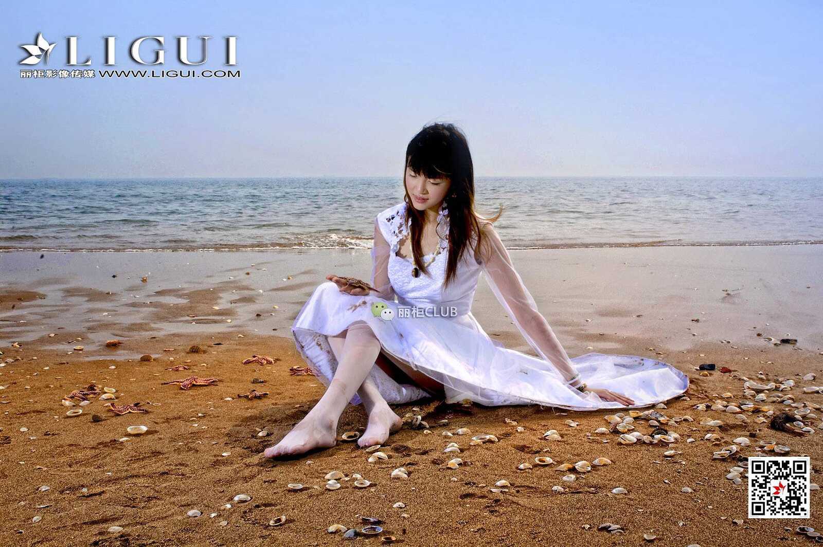 菲儿《沙滩婚纱》 [丽柜LIGUI] 网络丽人 写真集第7张