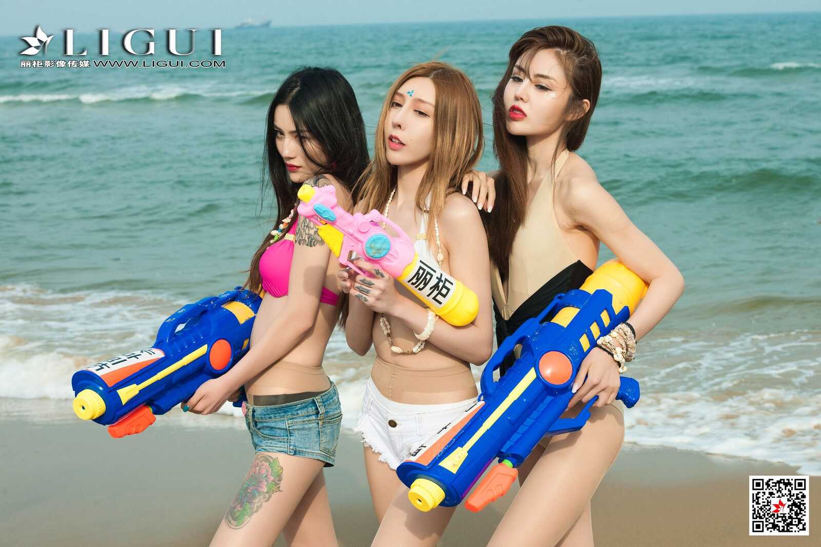 兔子&amp;amp;凉儿&amp;amp;甜甜《沙滩丝足》 [丽柜Ligui] 写第1张