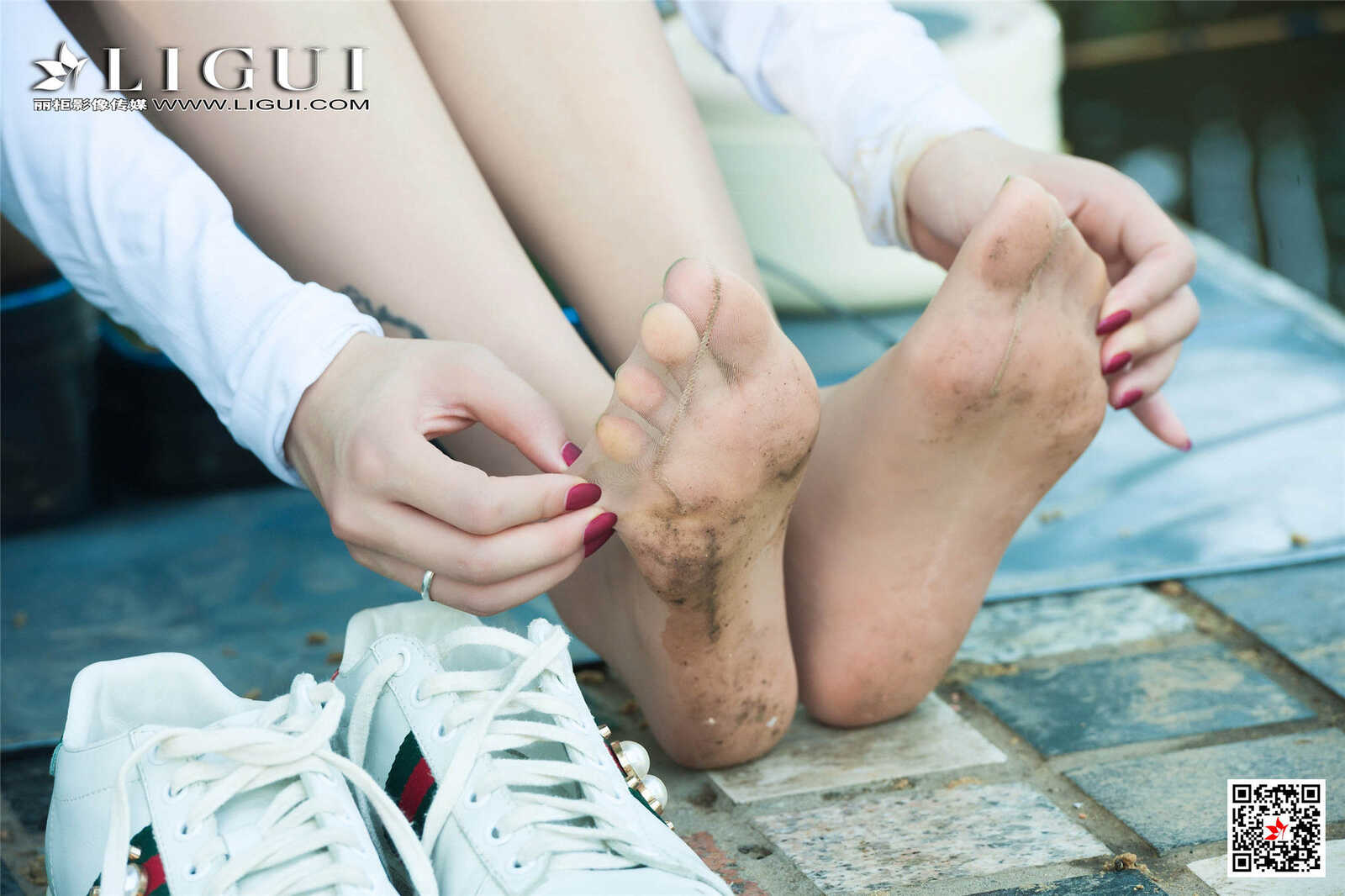 文静&amp;amp;然然《垂钓园丝足》 [丽柜LIGUI] 网络丽人第2张