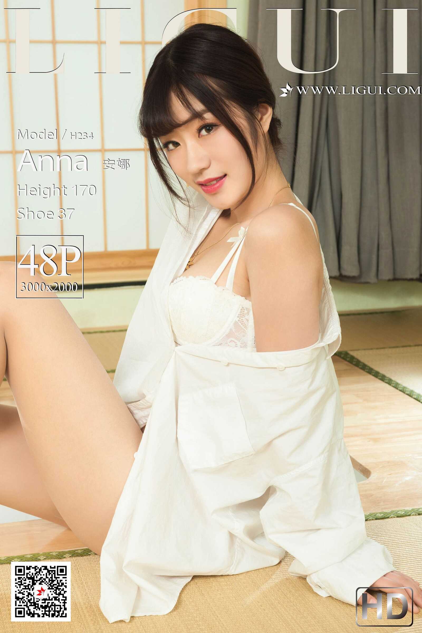 Model 安娜《浴室白衬衫丝足》 [丽柜LIGUI] 写真集第1张