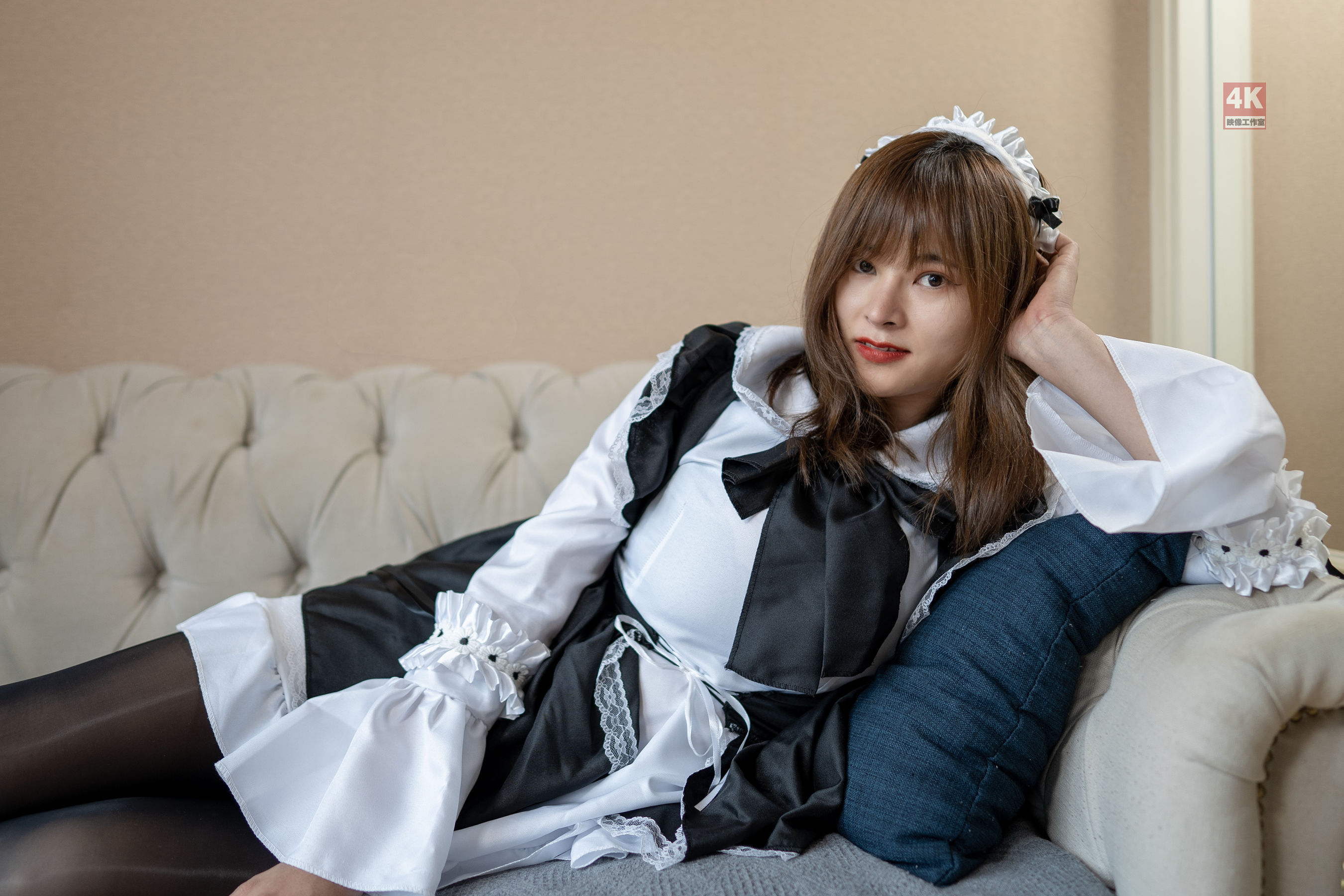 [丽柜Ligui] 网络丽人 Model 奈沐子 《女仆裙装》第9张