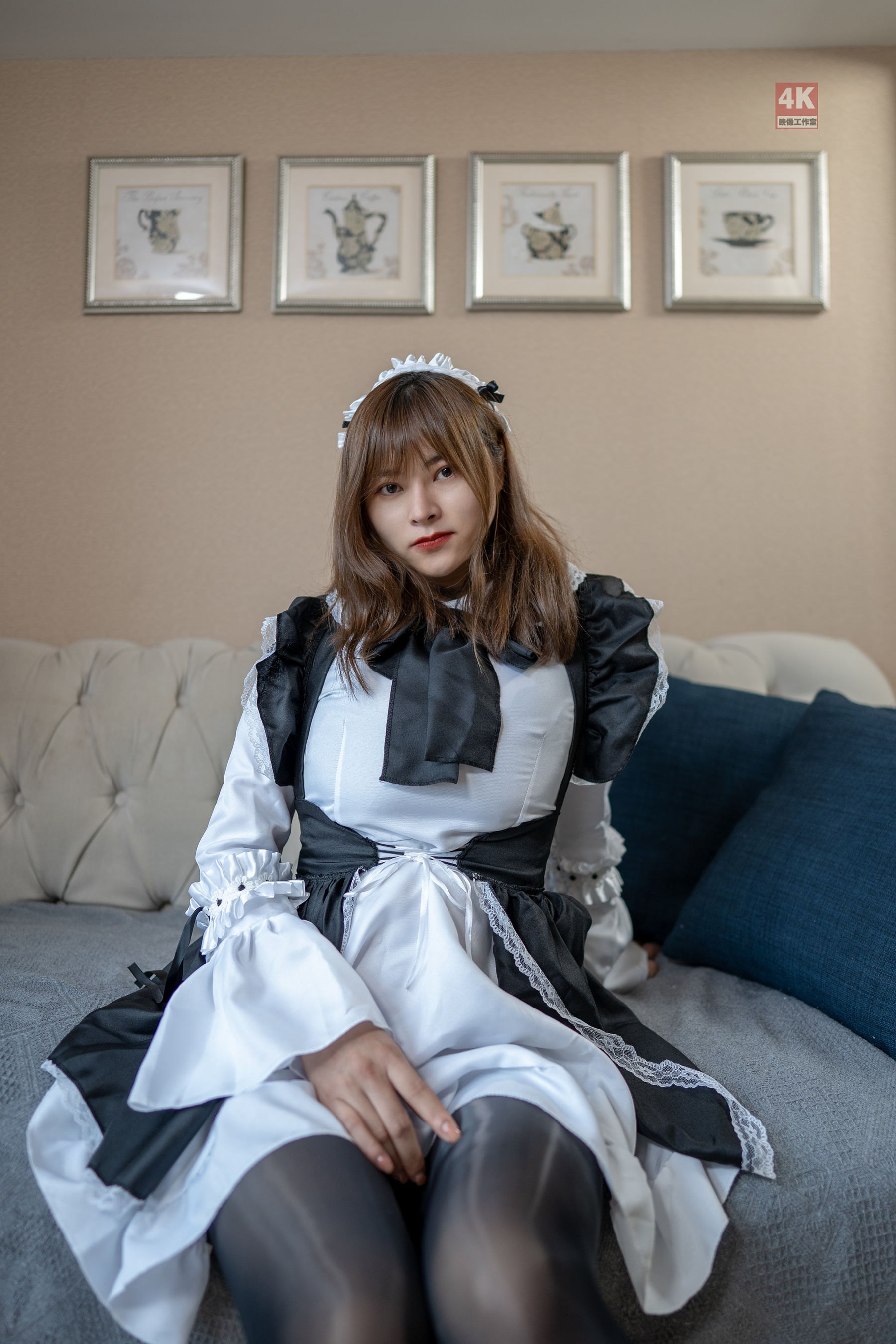 [丽柜Ligui] 网络丽人 Model 奈沐子 《女仆裙装》第4张