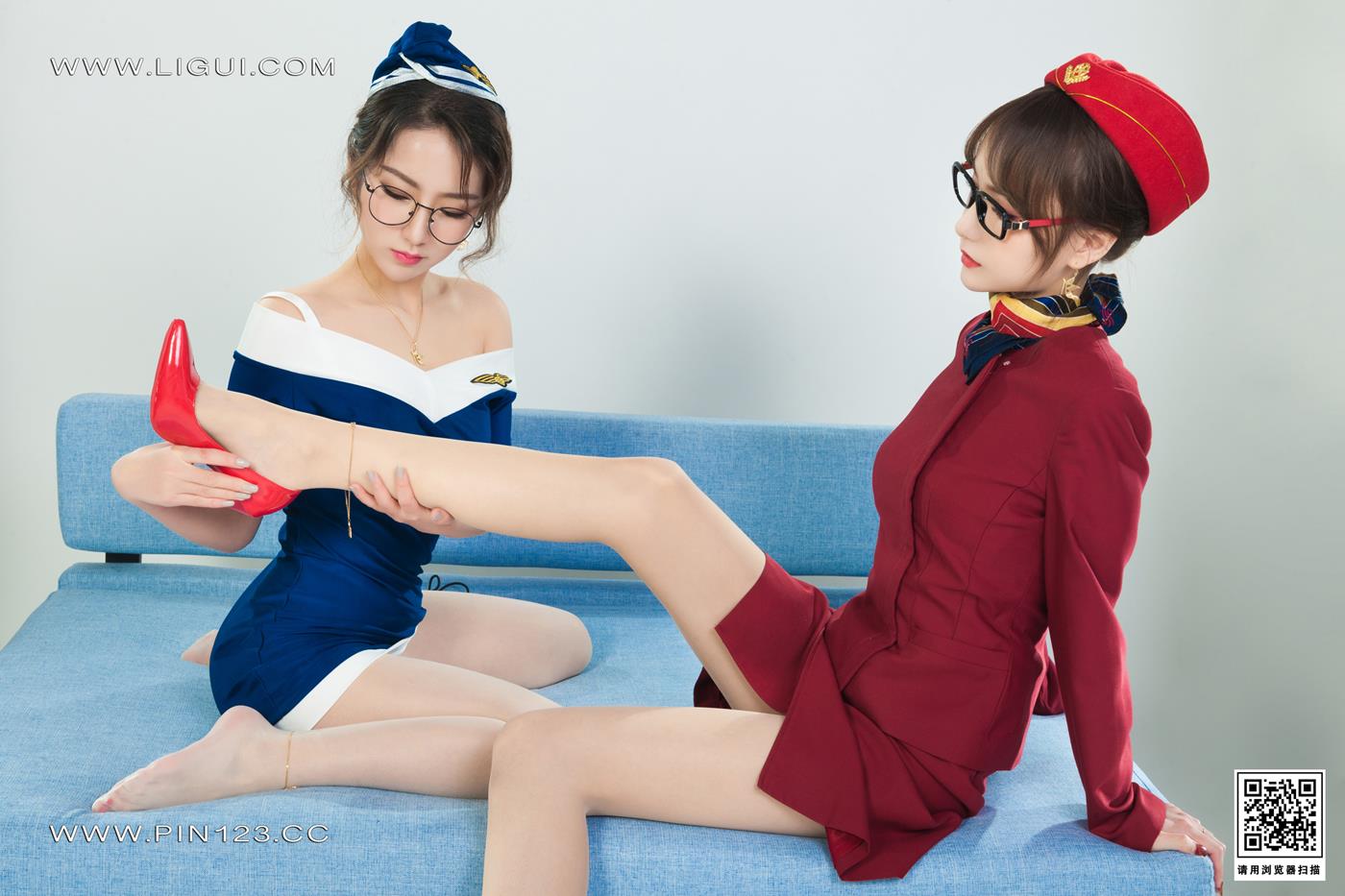 [Ligui丽柜]2022.11.11 双生花-空中丝欲 汐汐＆心心第25张