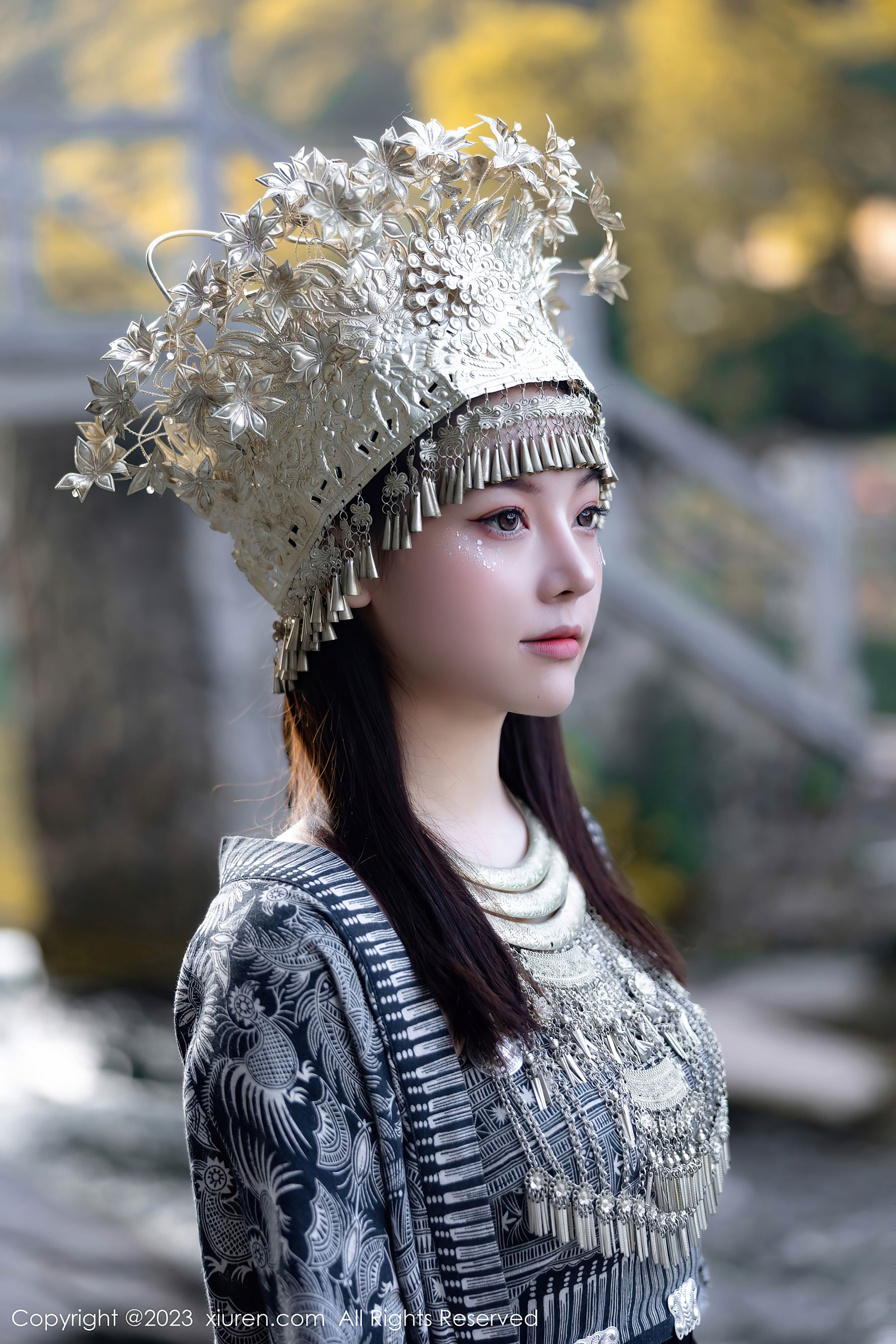  XiuRen 秀人 No.7448 豆瓣酱 苗族服饰第21张