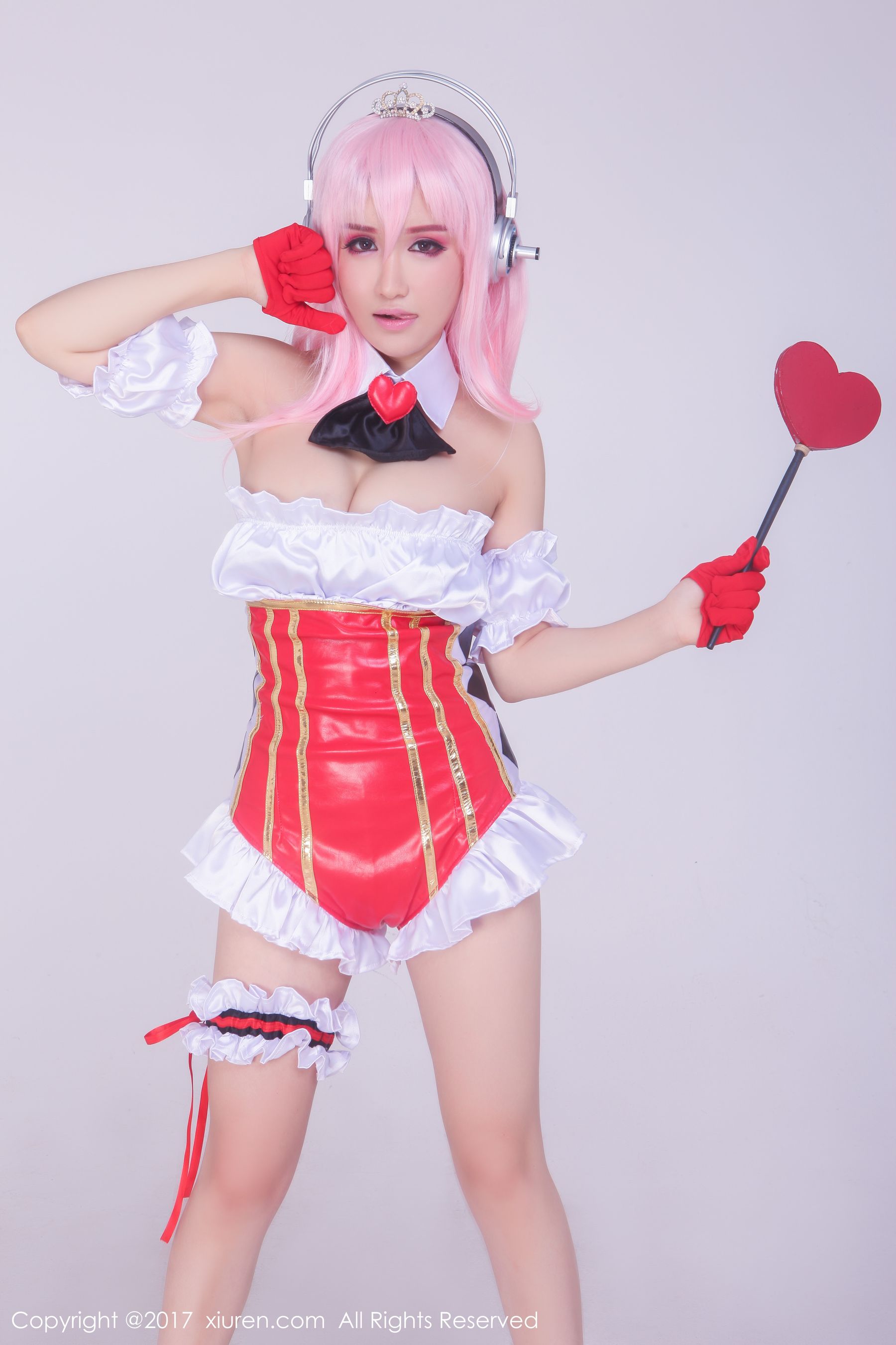 K8傲娇萌萌Vivian《COS超级索尼子+梦幻七彩裙子》 秀人网XIUREN No.722第16张