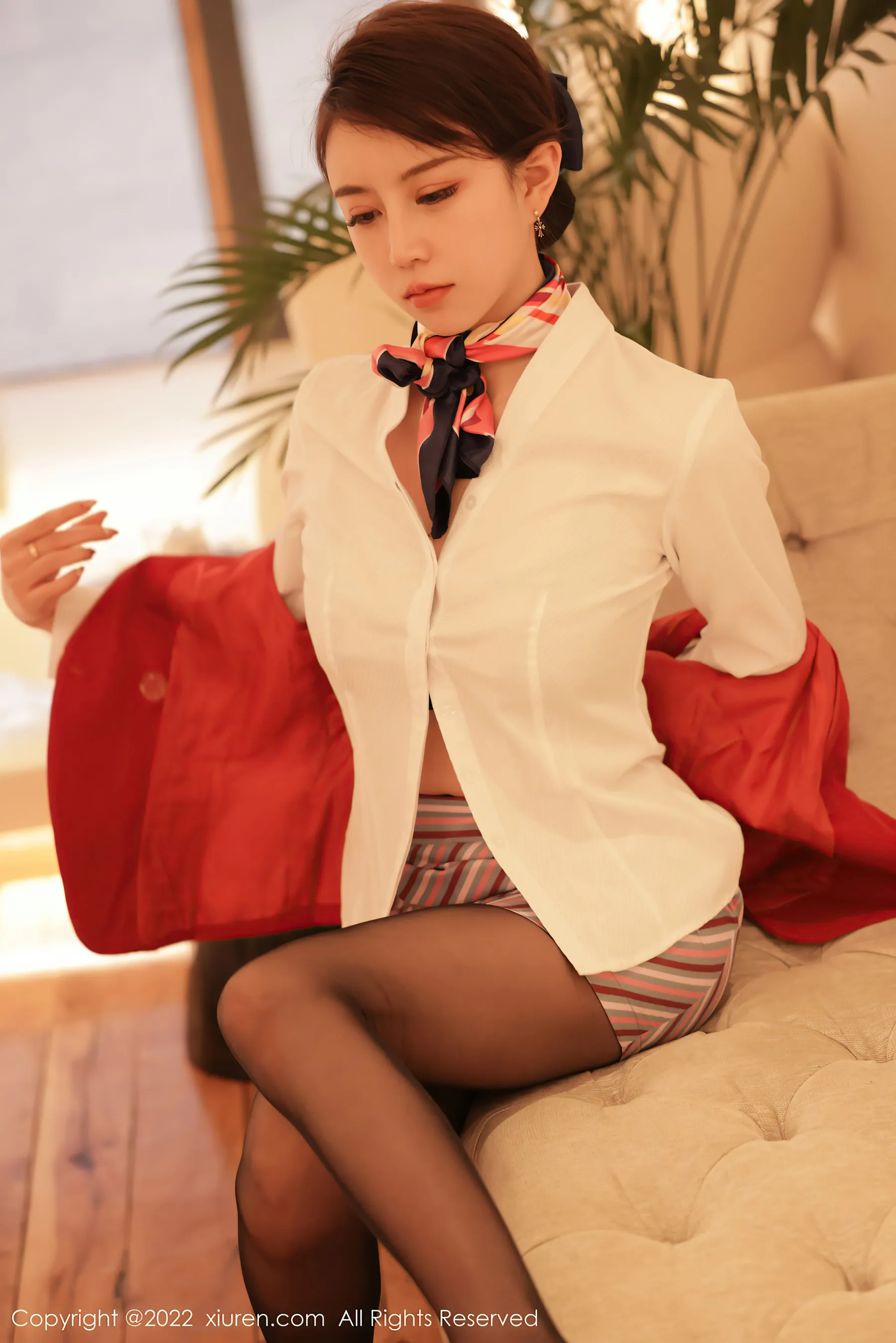 秀人网 No.4824 tina_甜仔 空姐制服蕾丝写真第19张