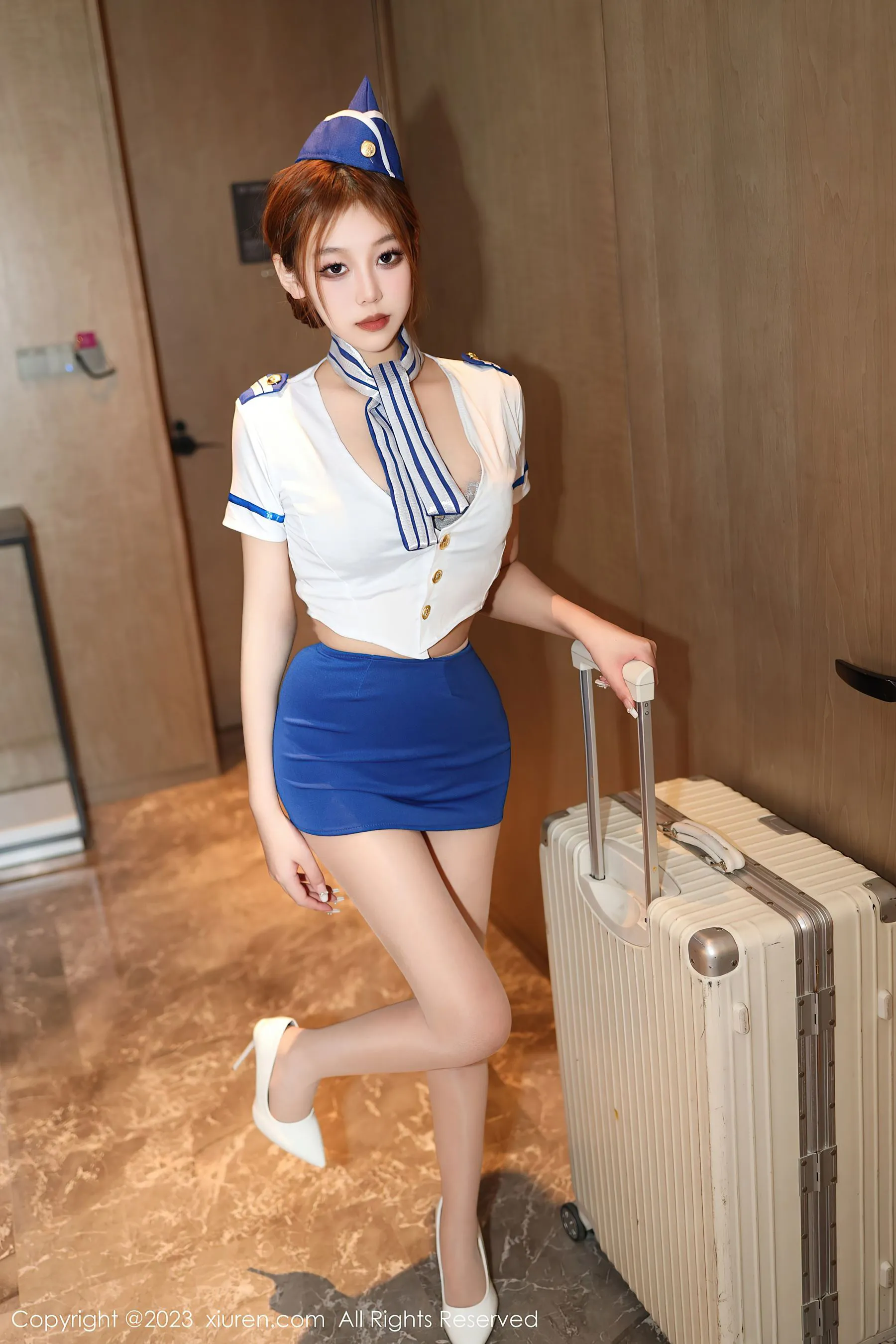  秀人网 No.6187 早川京子 空姐制服诱惑第19张