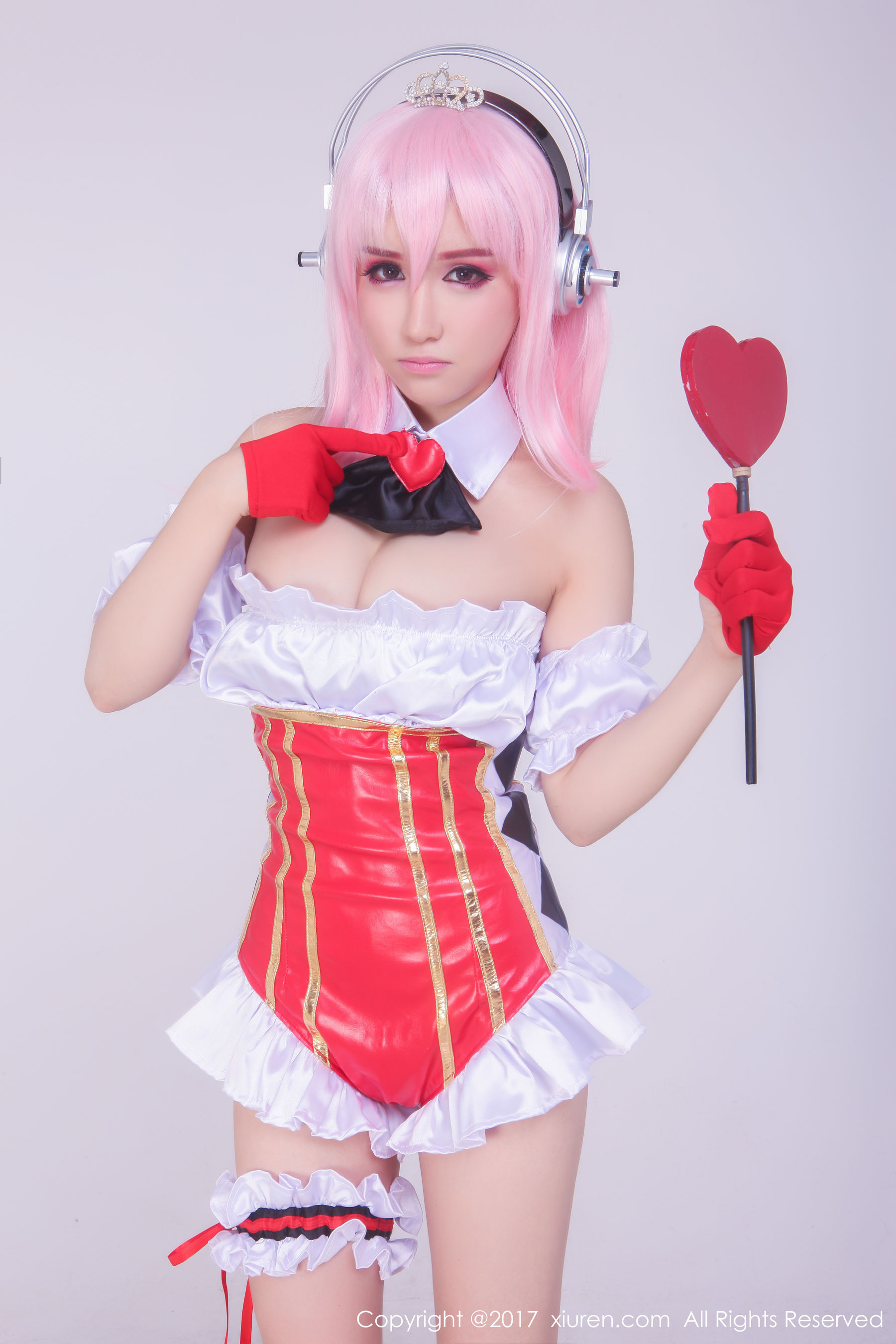 K8傲娇萌萌Vivian《COS超级索尼子+梦幻七彩裙子》 秀人网XIUREN No.722第15张