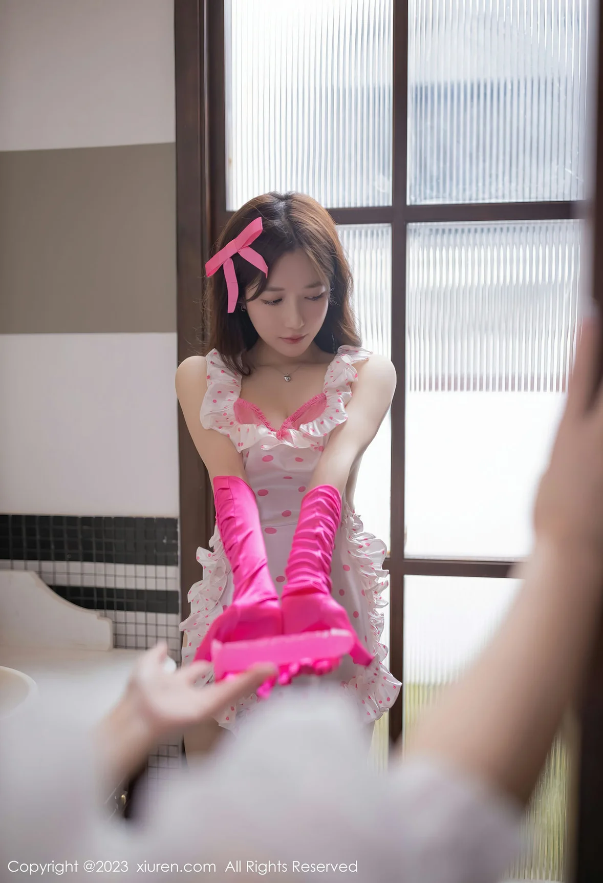  XiuRen 秀人 No.7158 鱼子酱Fish 白色女仆性感写真 [81P]第14张