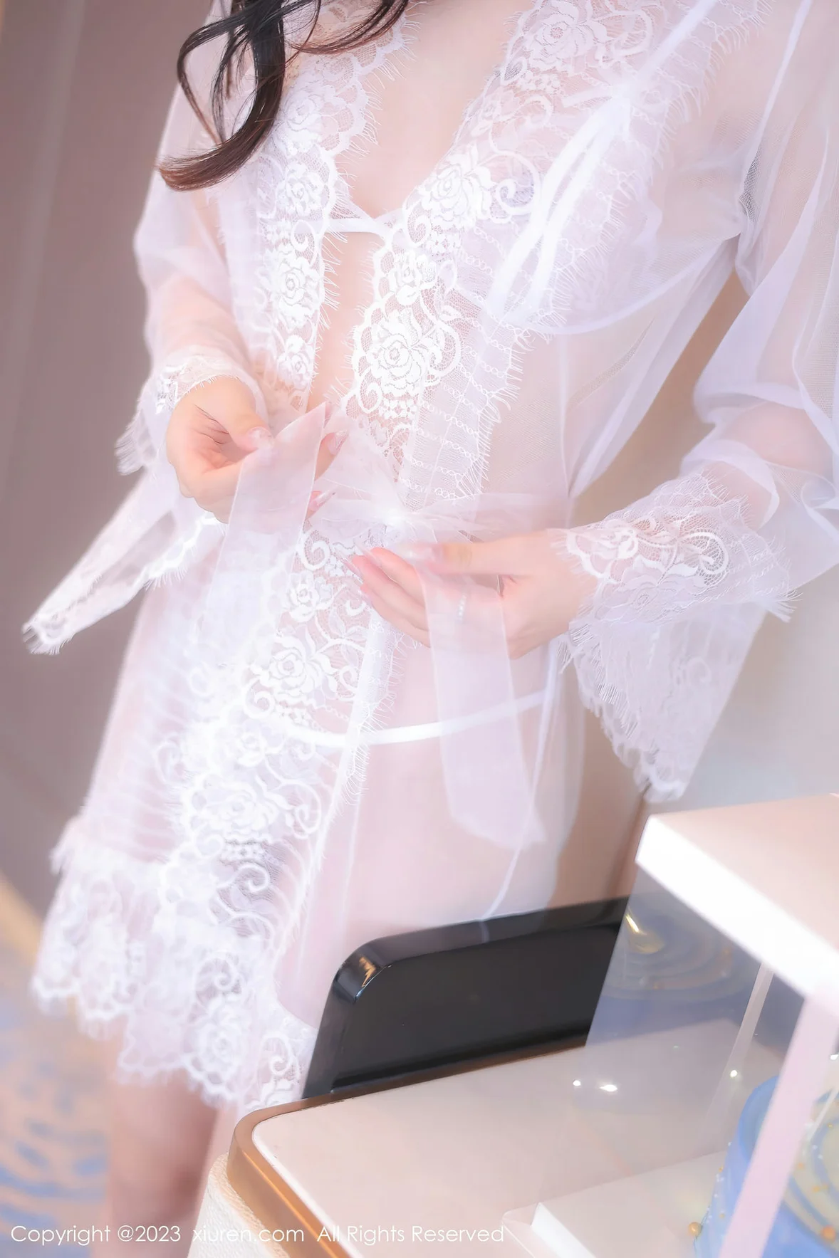  XiuRen 秀人 No.7348 幼幼 白色网纱性感写真 [81P]第4张