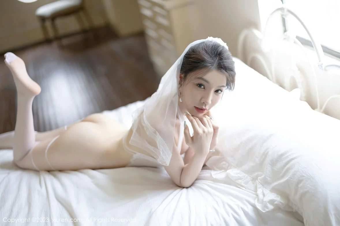  XiuRen 秀人 No.7155 徐莉芝Booty 白色蕾丝性感写真 [91P]第27张