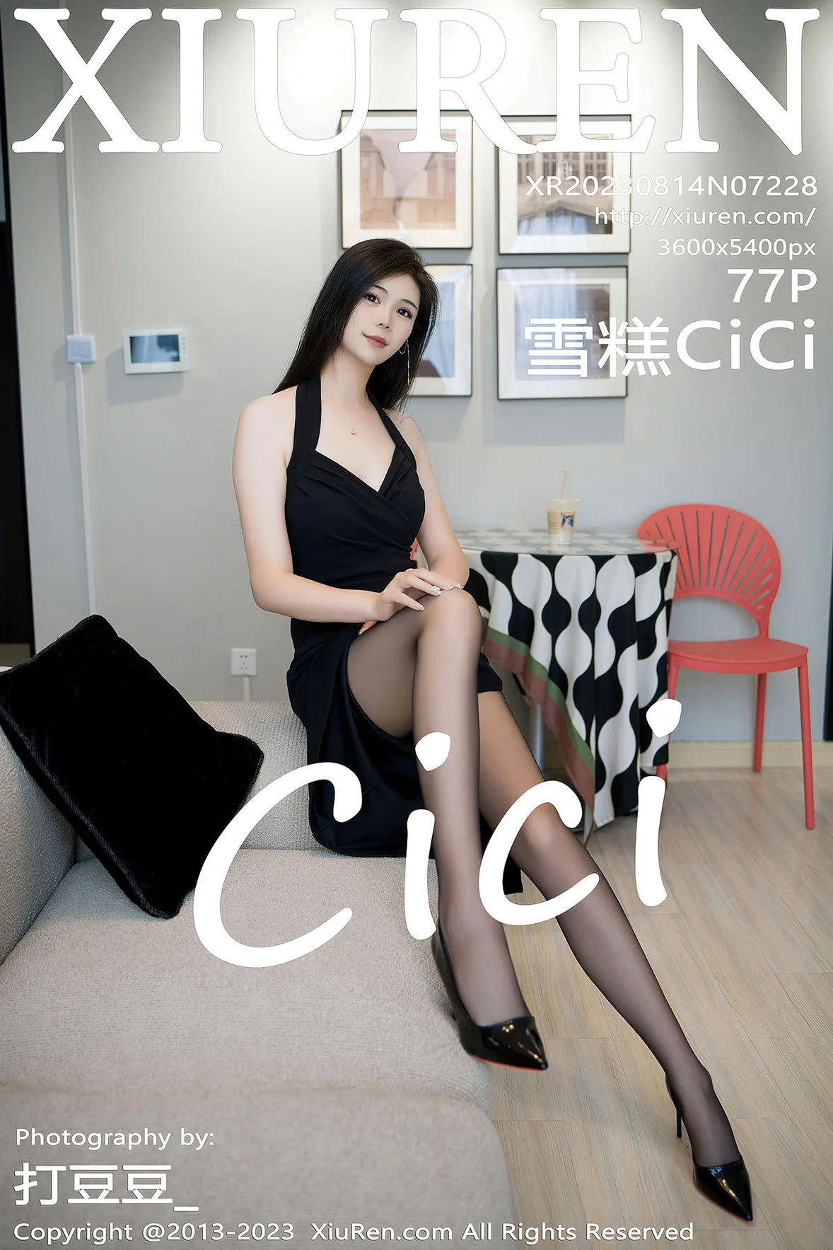  XiuRen 秀人 No.7228 雪糕CiCi 黑色蕾礼裙性感写真 [78P]第26张