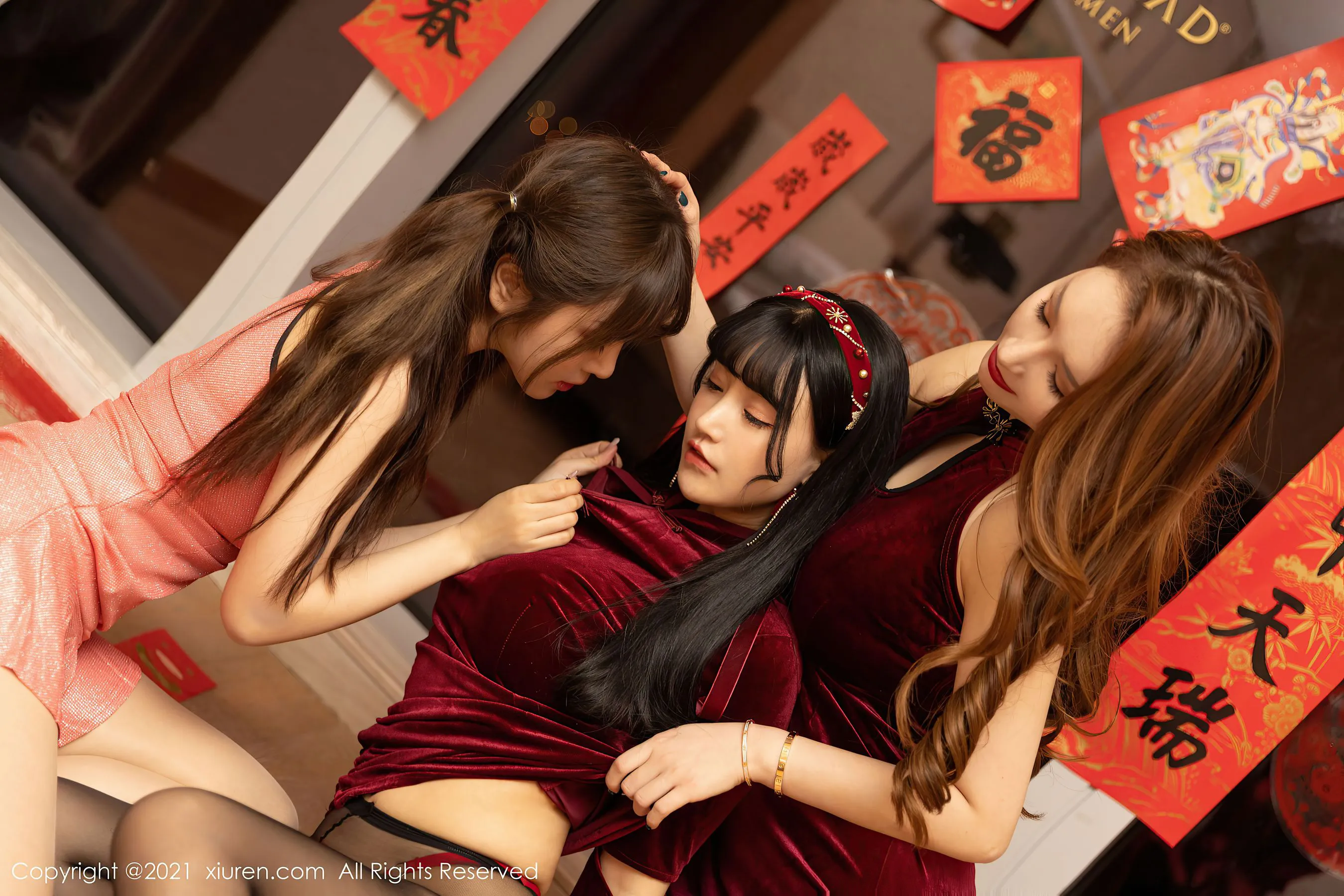  秀人 No.3096 @Egg-尤妮丝&@王雨纯&@朱可儿Flower第3张