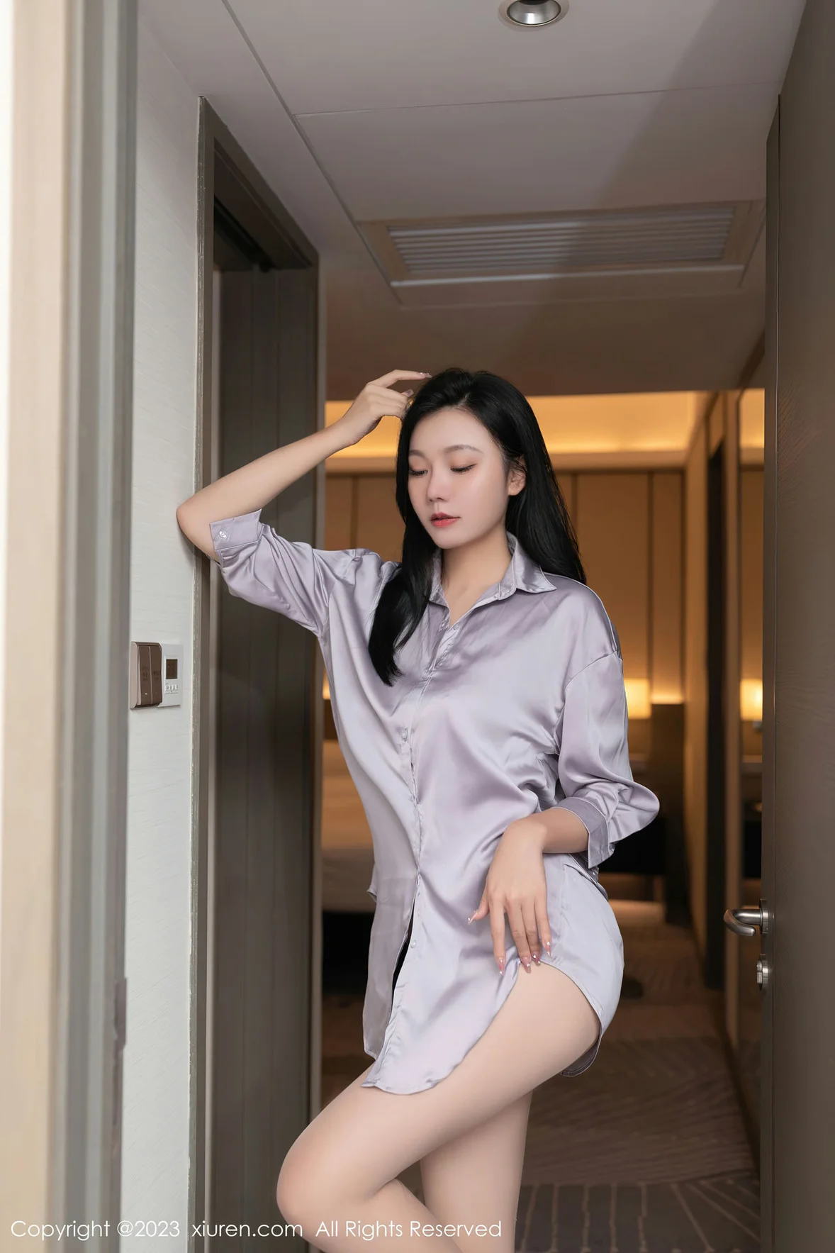  秀人网 No.7376 安然anran 浅色薄纱内衣性感写真 [77P]第1张