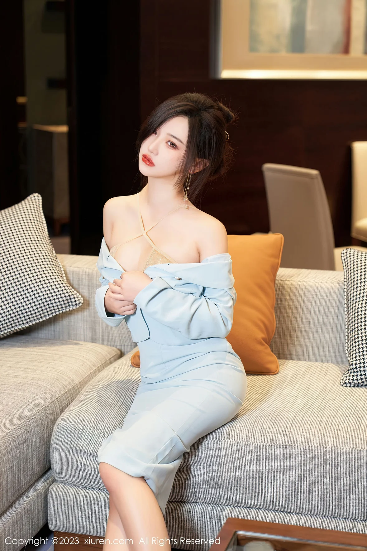  XiuRen 秀人 No.6857 妙可可Cheese 浅色轻透内衣性感写真3 [76P]第8张