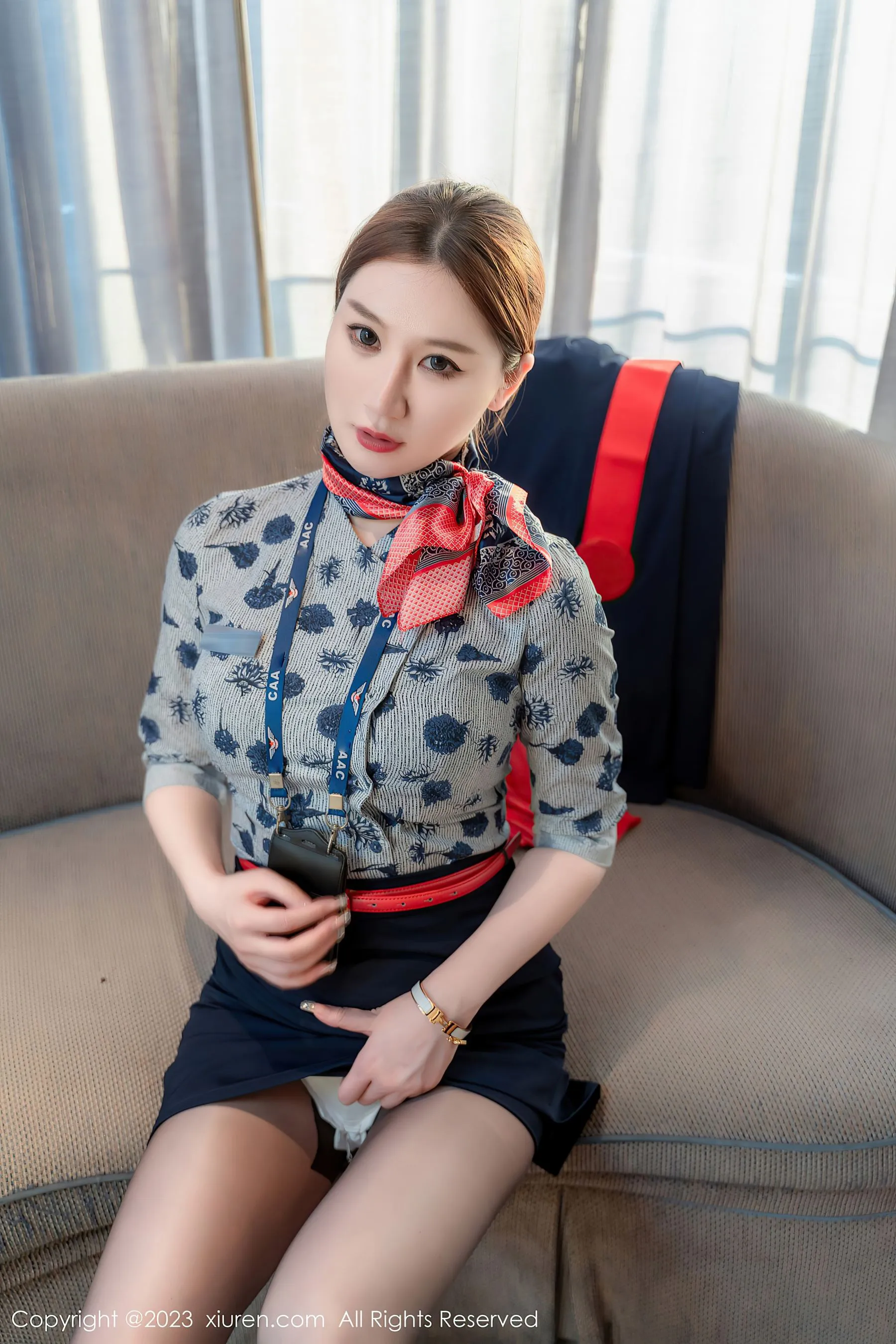  秀人网 No.6288 顾乔楠Cora 空姐制服第21张