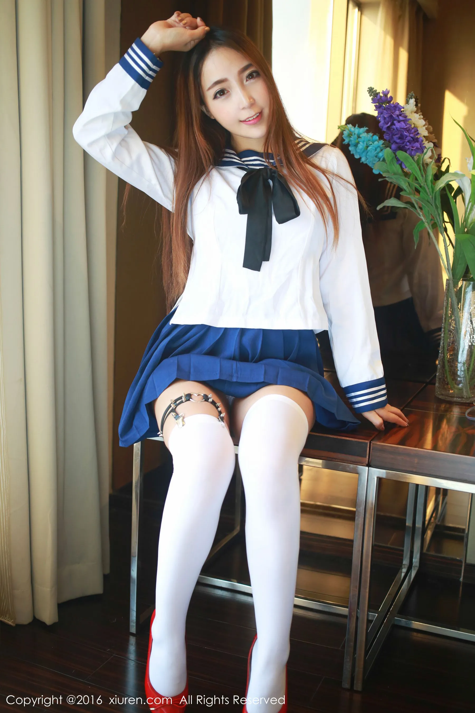 黄歆苑《学生装制服诱惑+抹胸内衣》 秀人网 No.486第2张