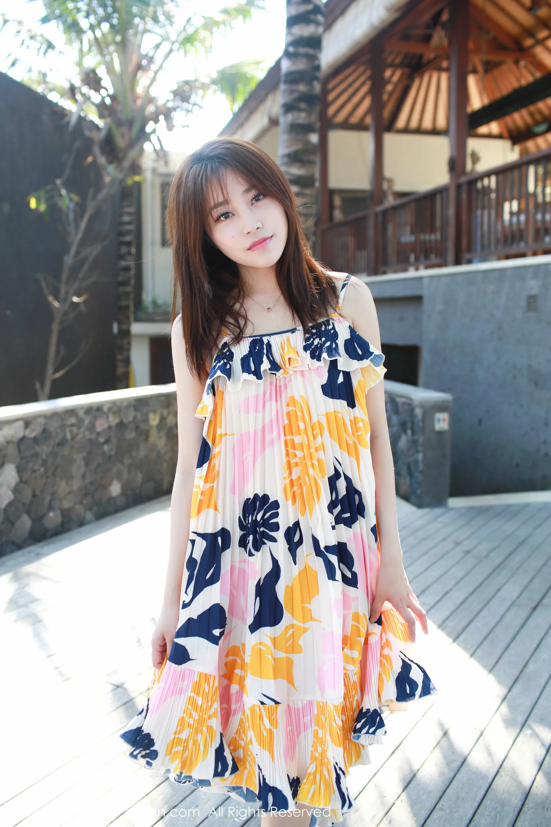 许诺Sabrina《巴厘岛旅拍》小清新系列 秀人网 No.542第8张