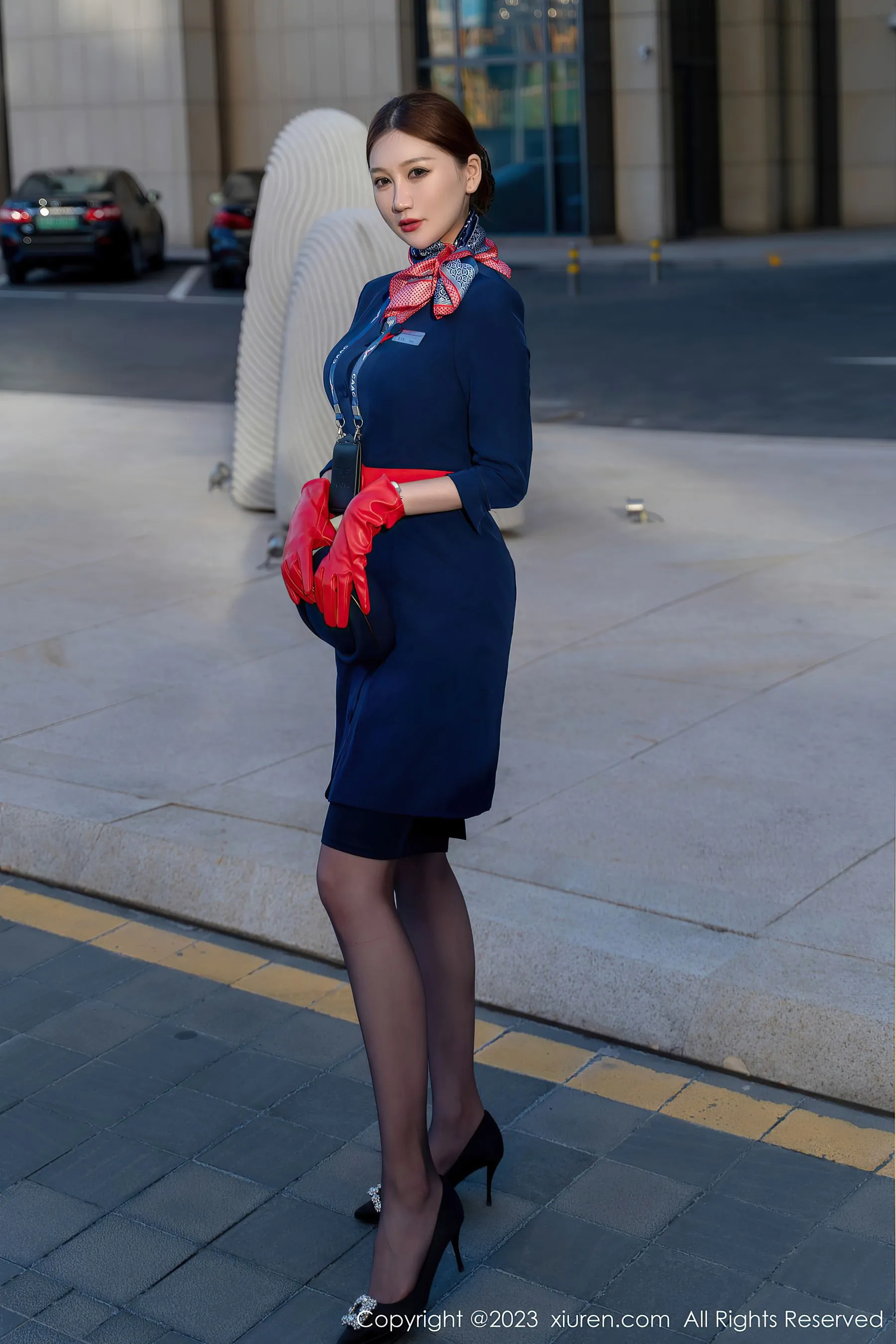  秀人网 No.6288 顾乔楠Cora 空姐制服第17张