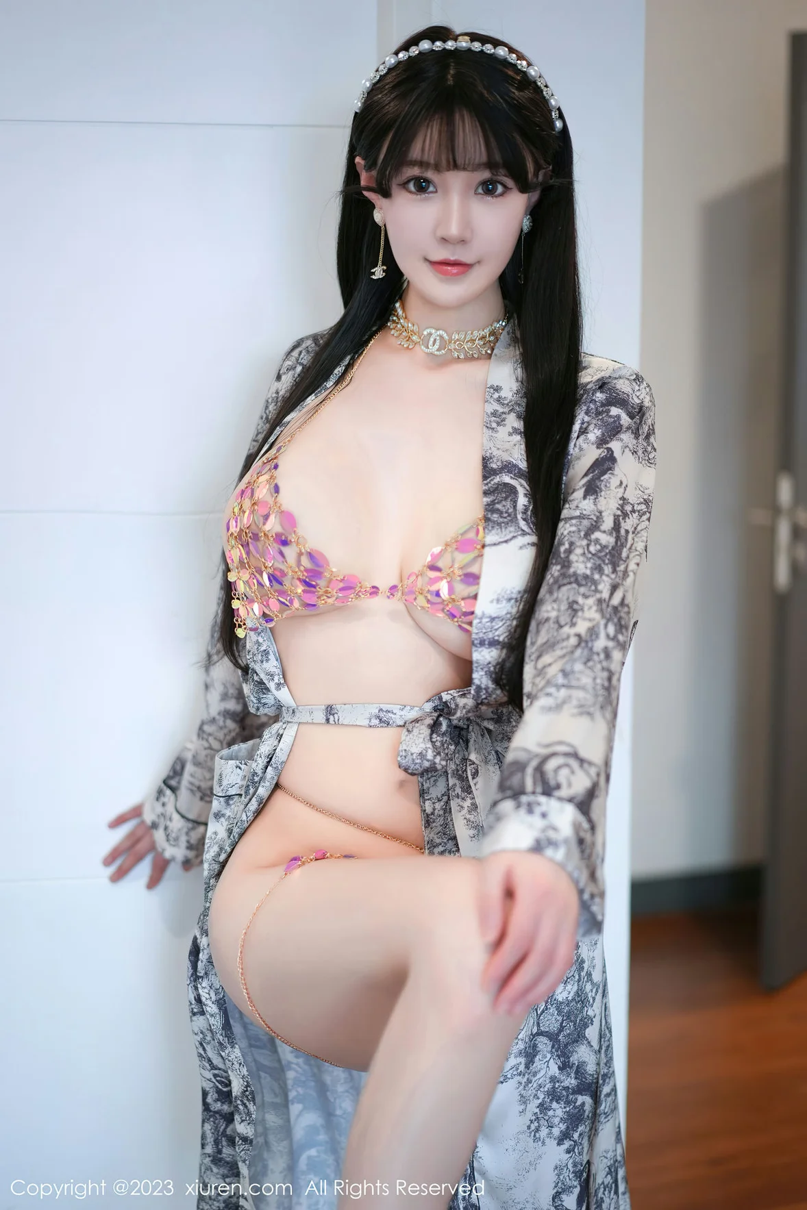  XiuRen 秀人 No.6932 朱可儿Flora 灰色睡袍性感写真 [71P]第3张