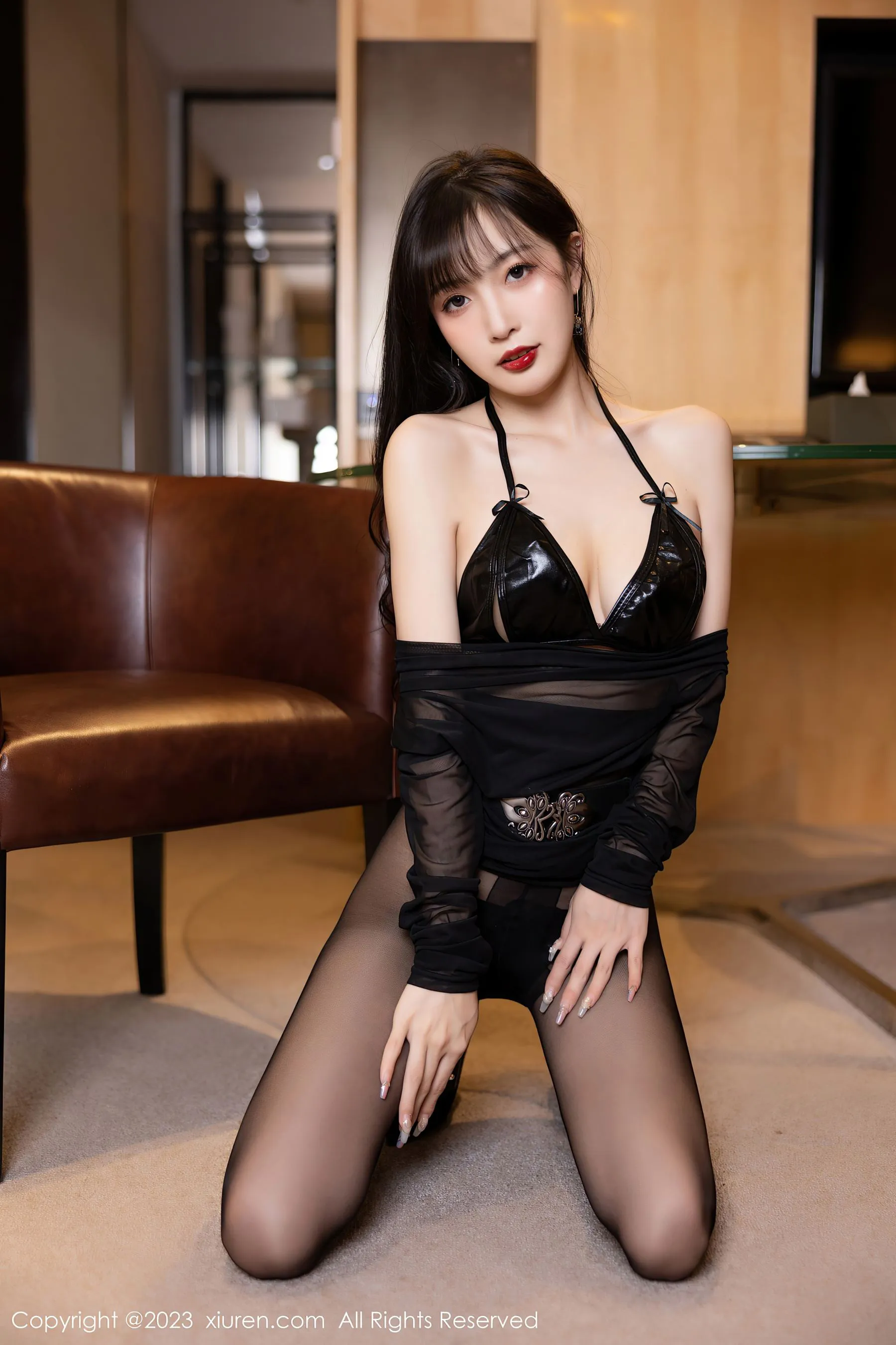  秀人网 No.6307 林星阑 黑丝美腿第1张