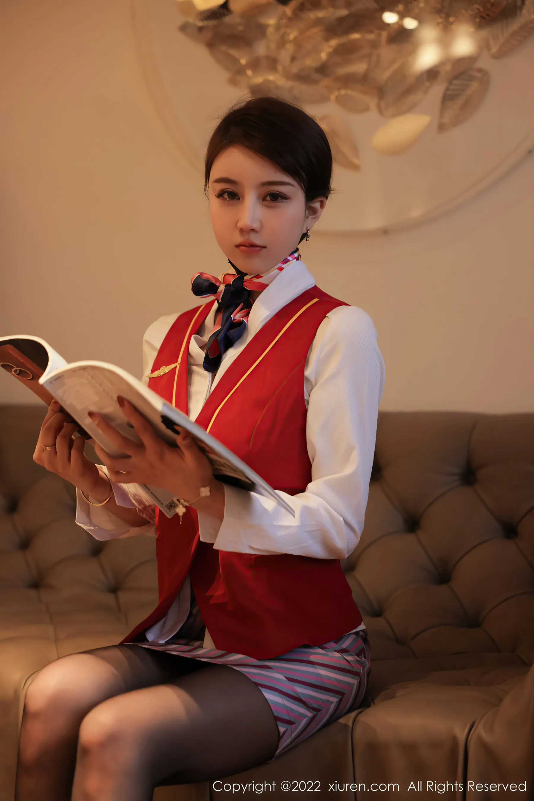  秀人网 No.4824 tina_甜仔 空姐制服蕾丝写真第16张