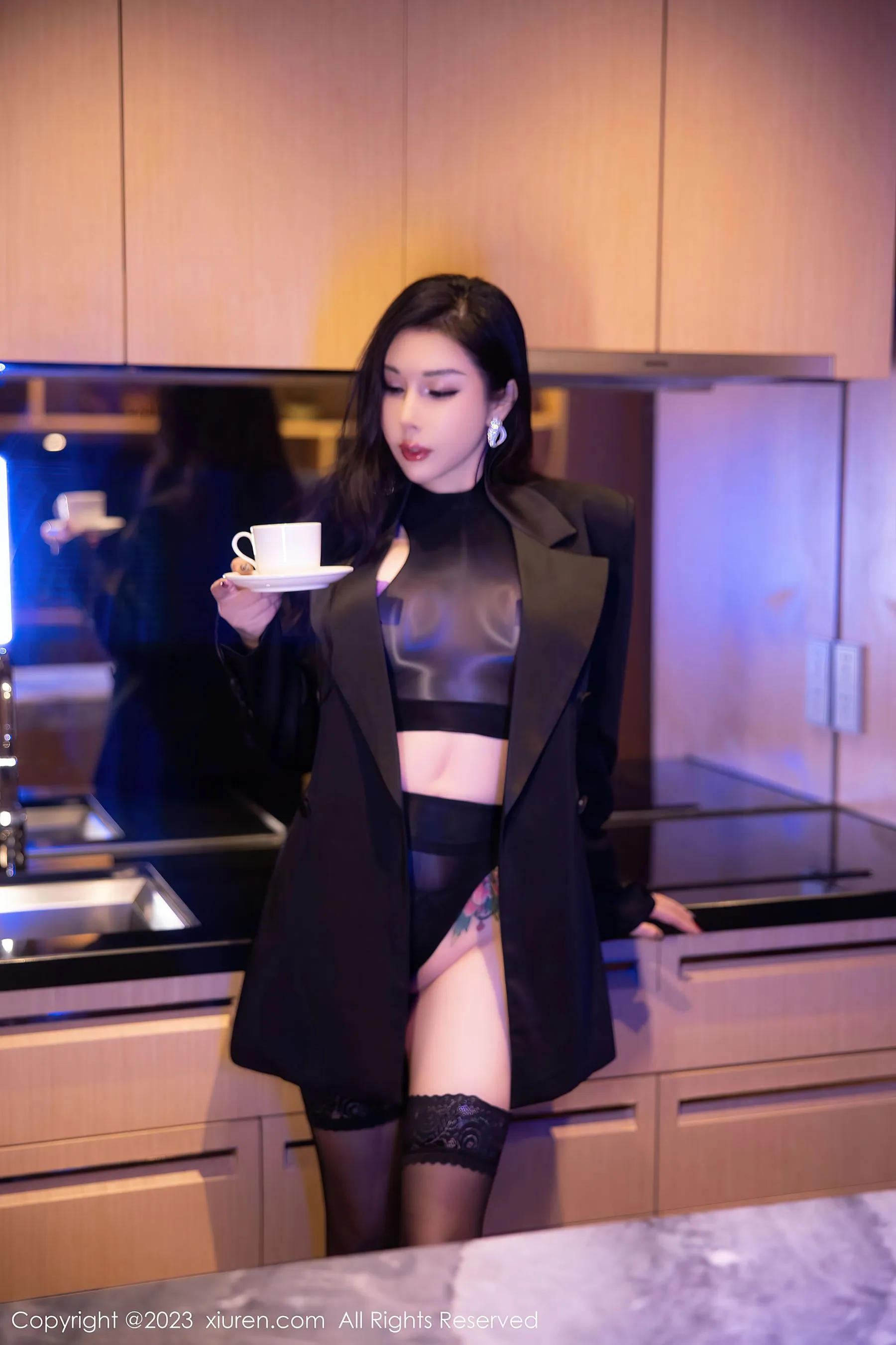  秀人网 No.6143 田冰冰 黑丝美臀第18张