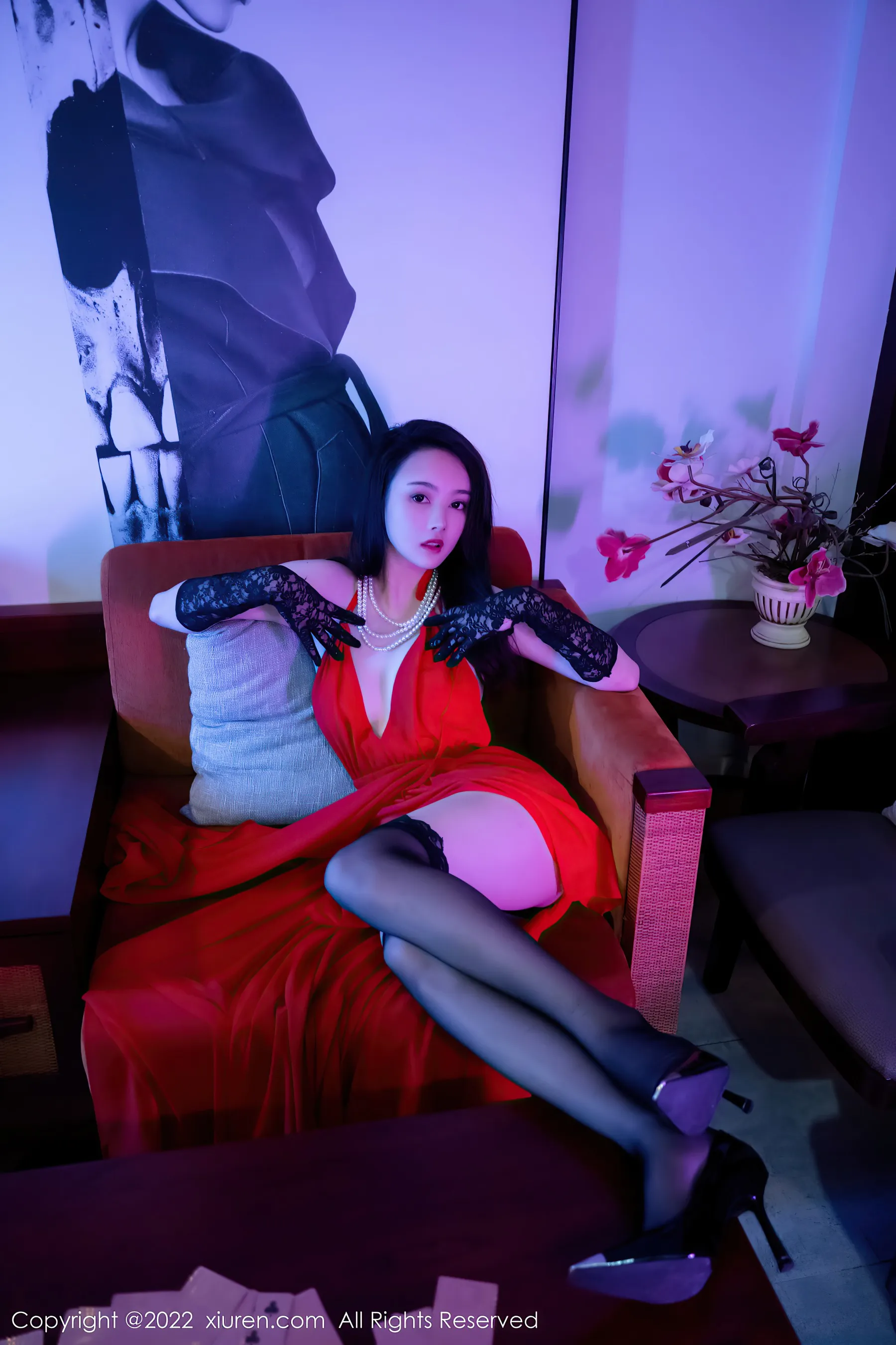  秀人网 No.4571 summer宝宝 长裙美腿黑丝第15张