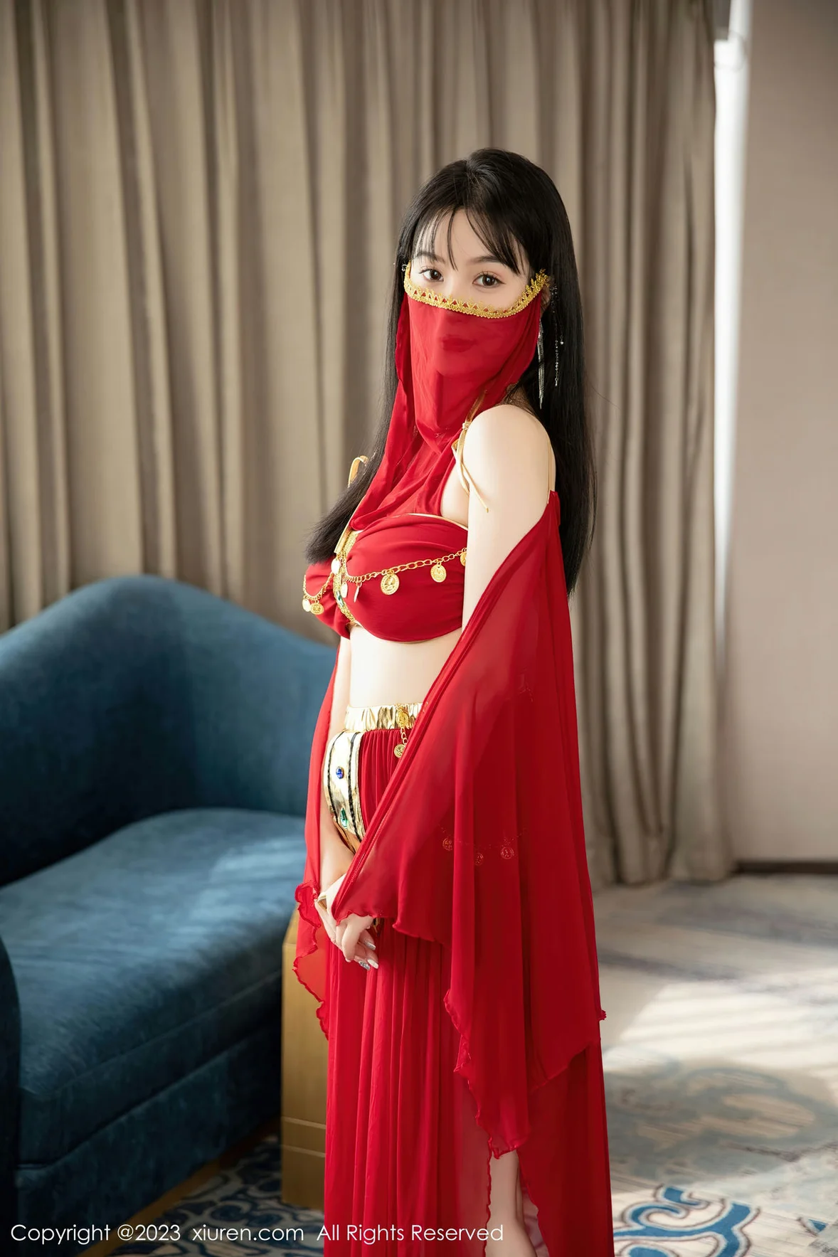  XiuRen 秀人 No.7103 柚琪Rich 红色西域舞服性感写真 [74P]第2张
