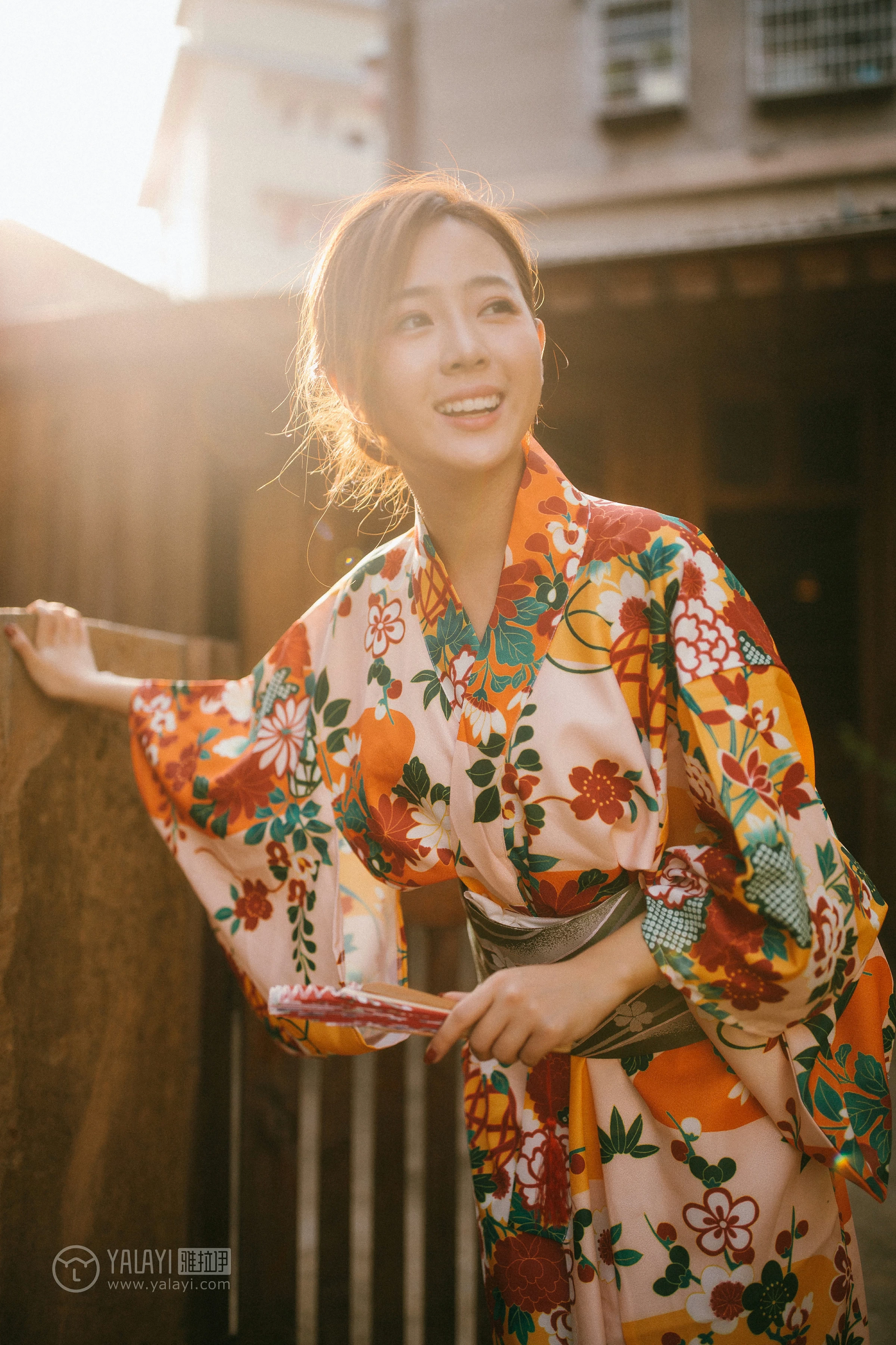 [YALAYI雅拉伊]NO.140 日清和室 张雨青 碎花和服性感私房写真集第11张