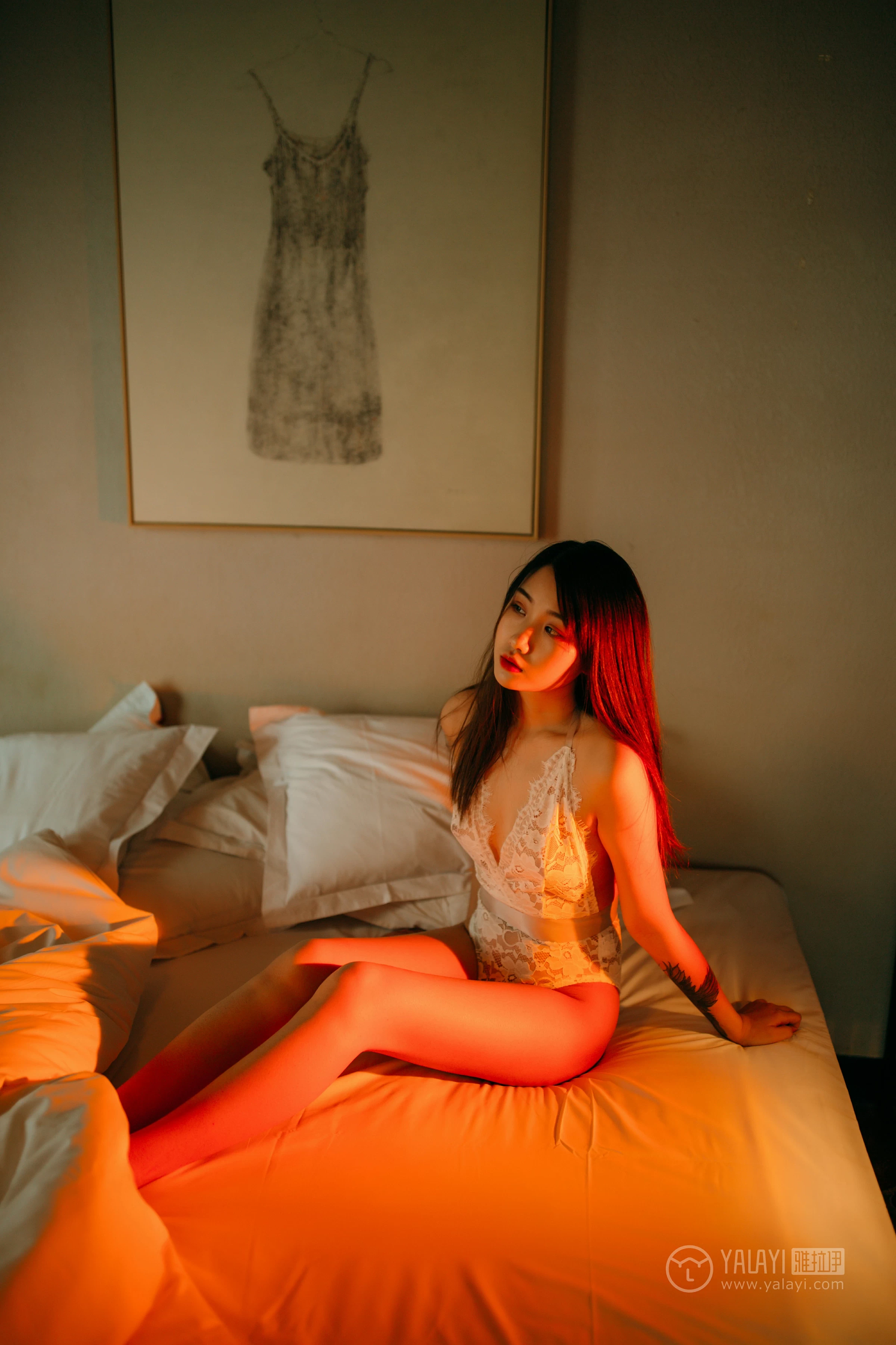 [YALAYI雅拉伊]No.169 暗香美人 籹籹仔 白色透视镂空情趣内衣性感私房写真集第2张