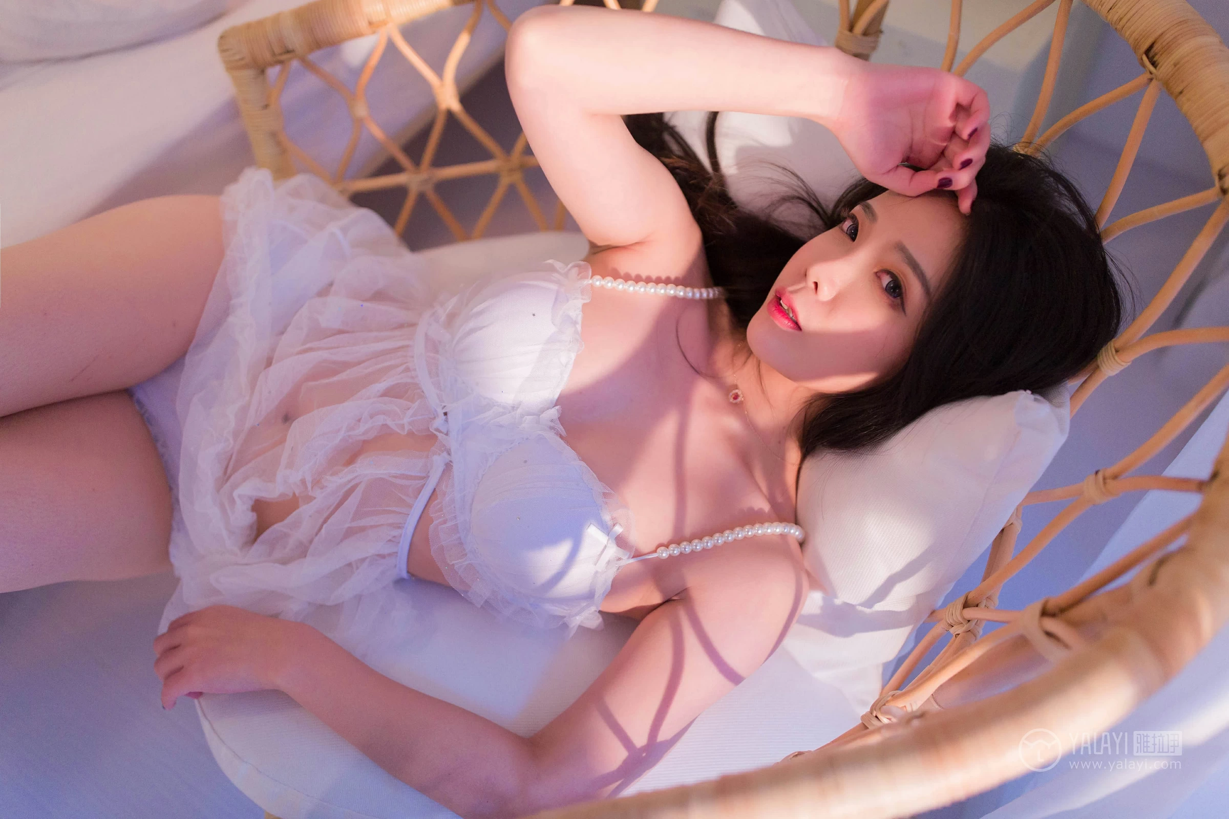 [YALAYI雅拉伊]No.182 温柔香 雪梨姬 白色透视情趣内衣裙性感私房写真集第8张