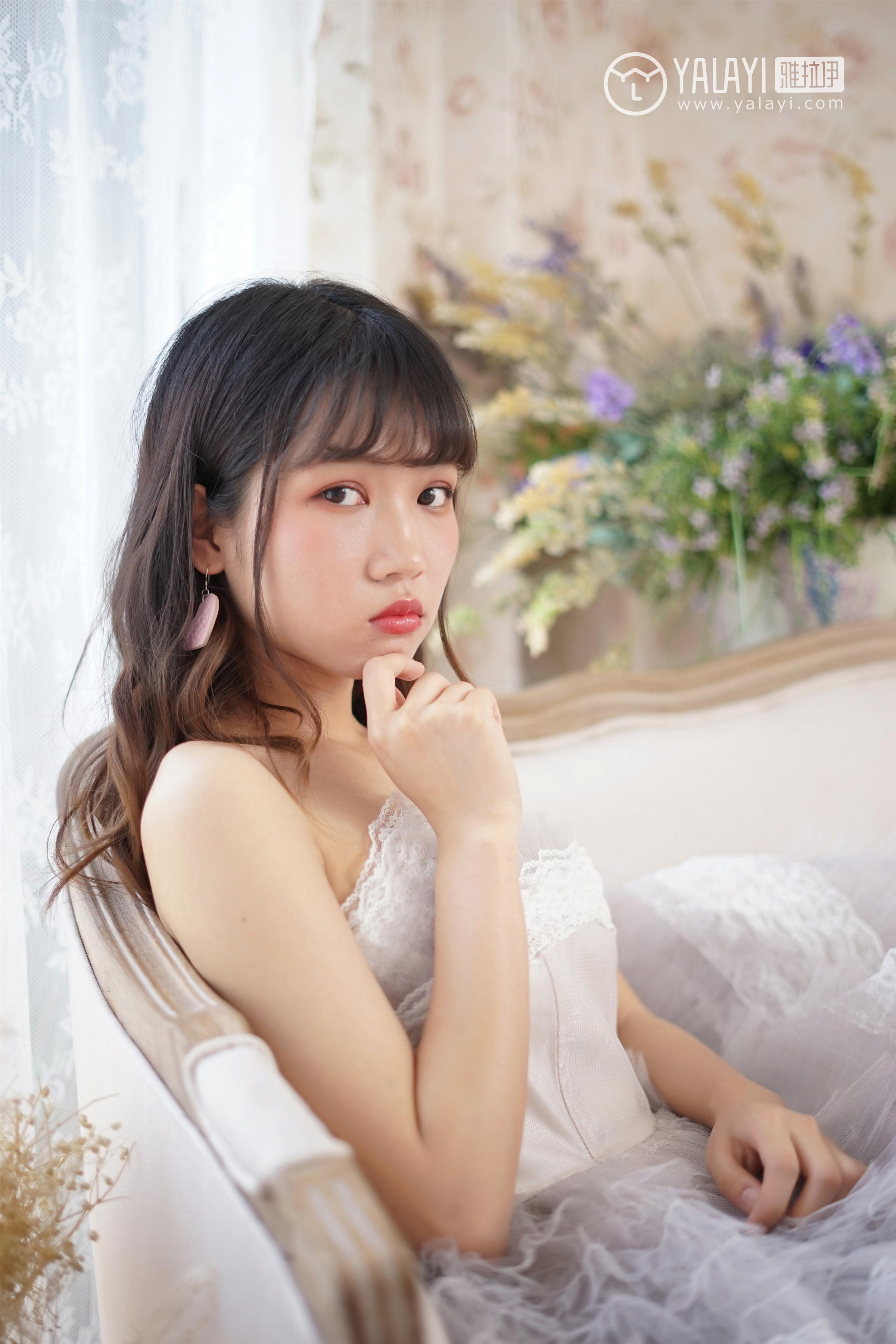 [YALAYI雅拉伊]NO.003 小公主的薄纱裙 公主小兔子 白色透视抹胸连衣裙性感私房写真集第10张