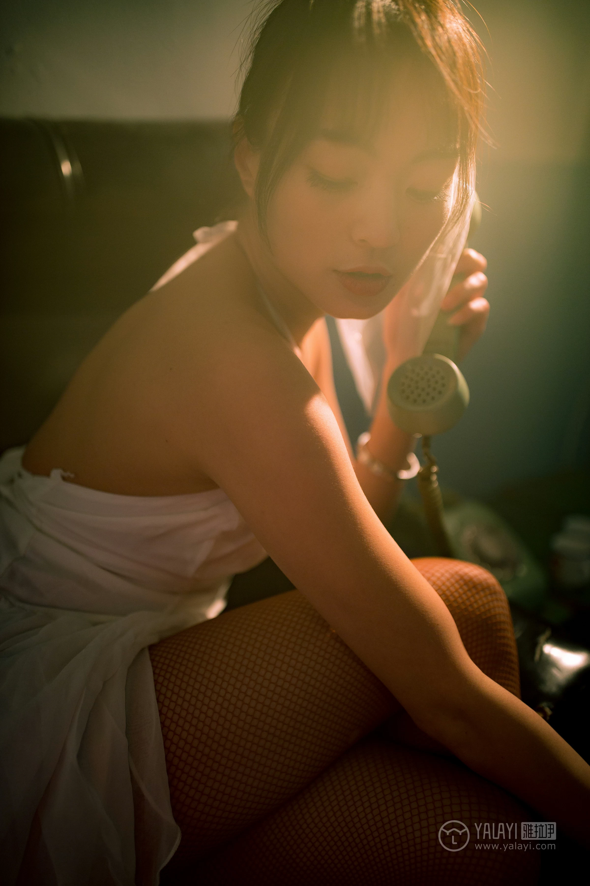 [YALAYI雅拉伊]No.191 轻舞飞扬 米粒米粒 白色吊带裸背婚纱连衣裙性感私房写真集第16张