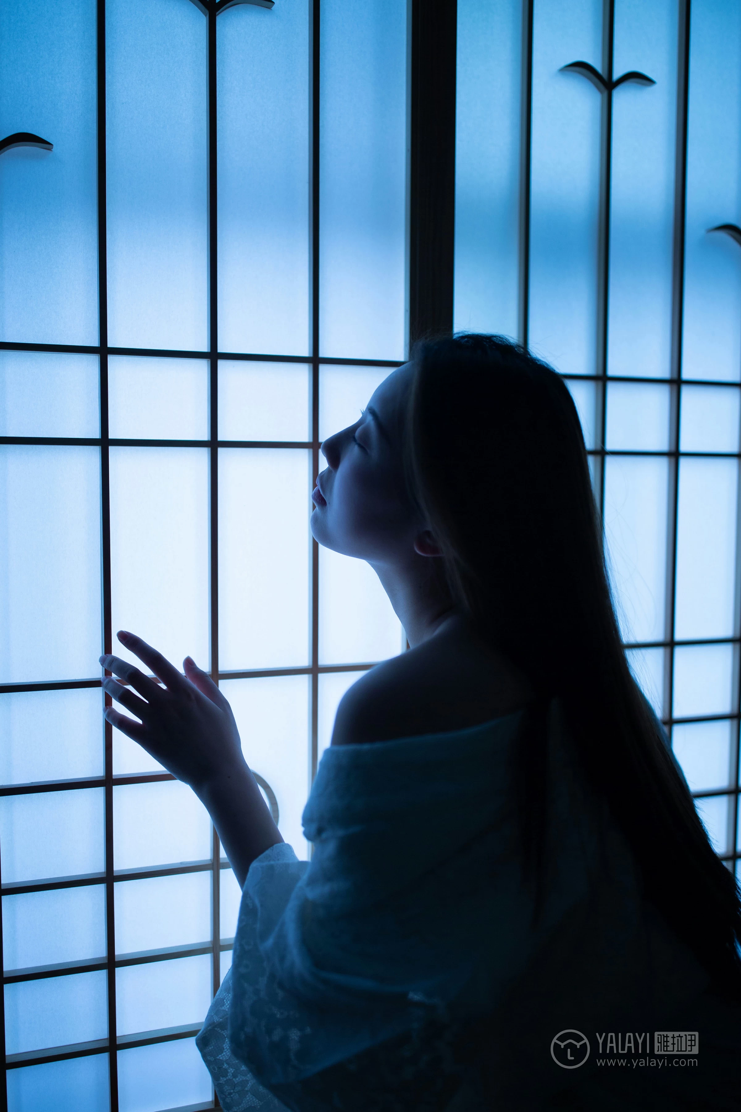 [YALAYI雅拉伊]No.202 夜光 圆圆 白色透视蕾丝镂空睡衣性感私房写真集第19张