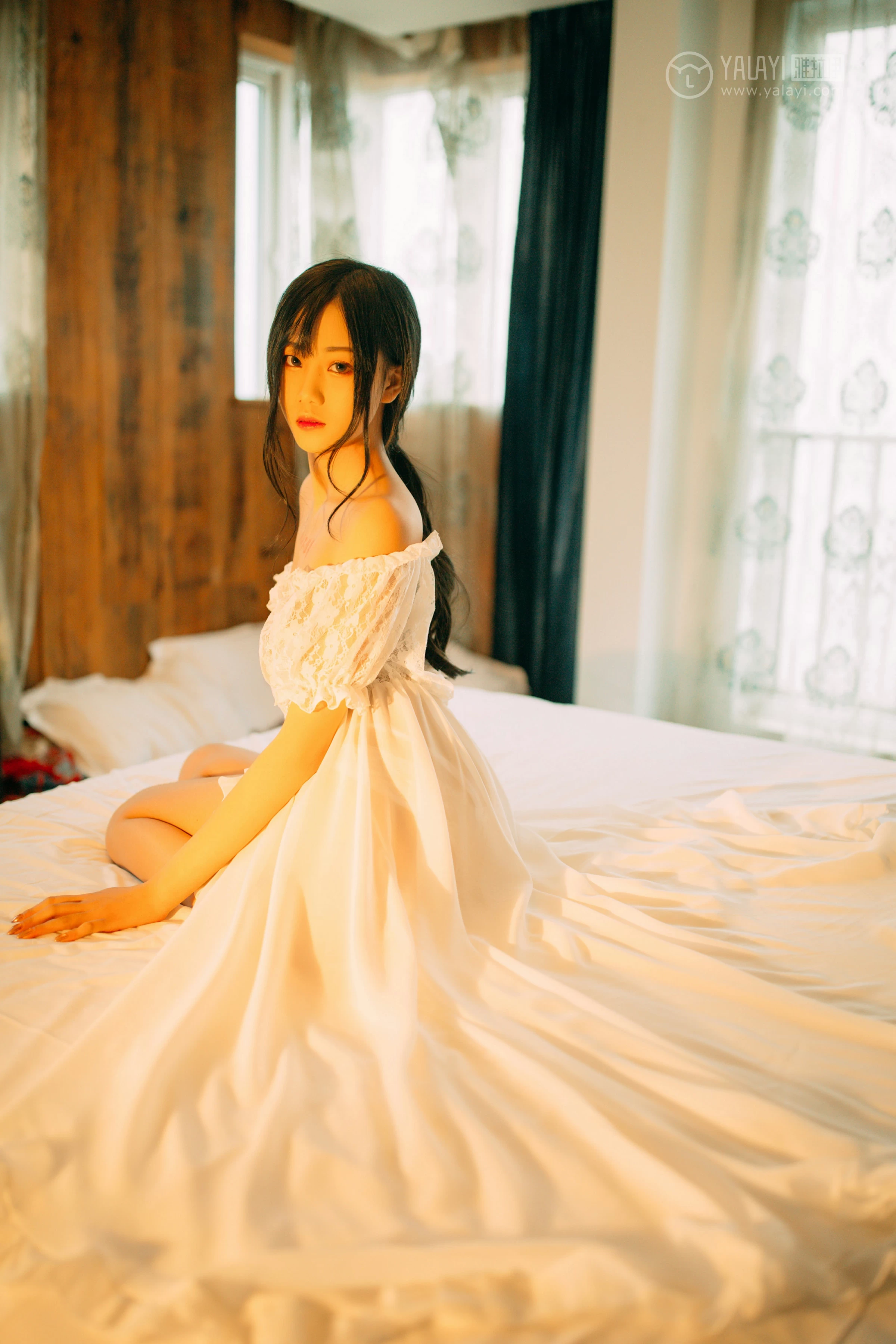 [YALAYI雅拉伊]No.213 空床 赵舒儿 黑色透视情趣睡衣裙性感私房写真集第5张