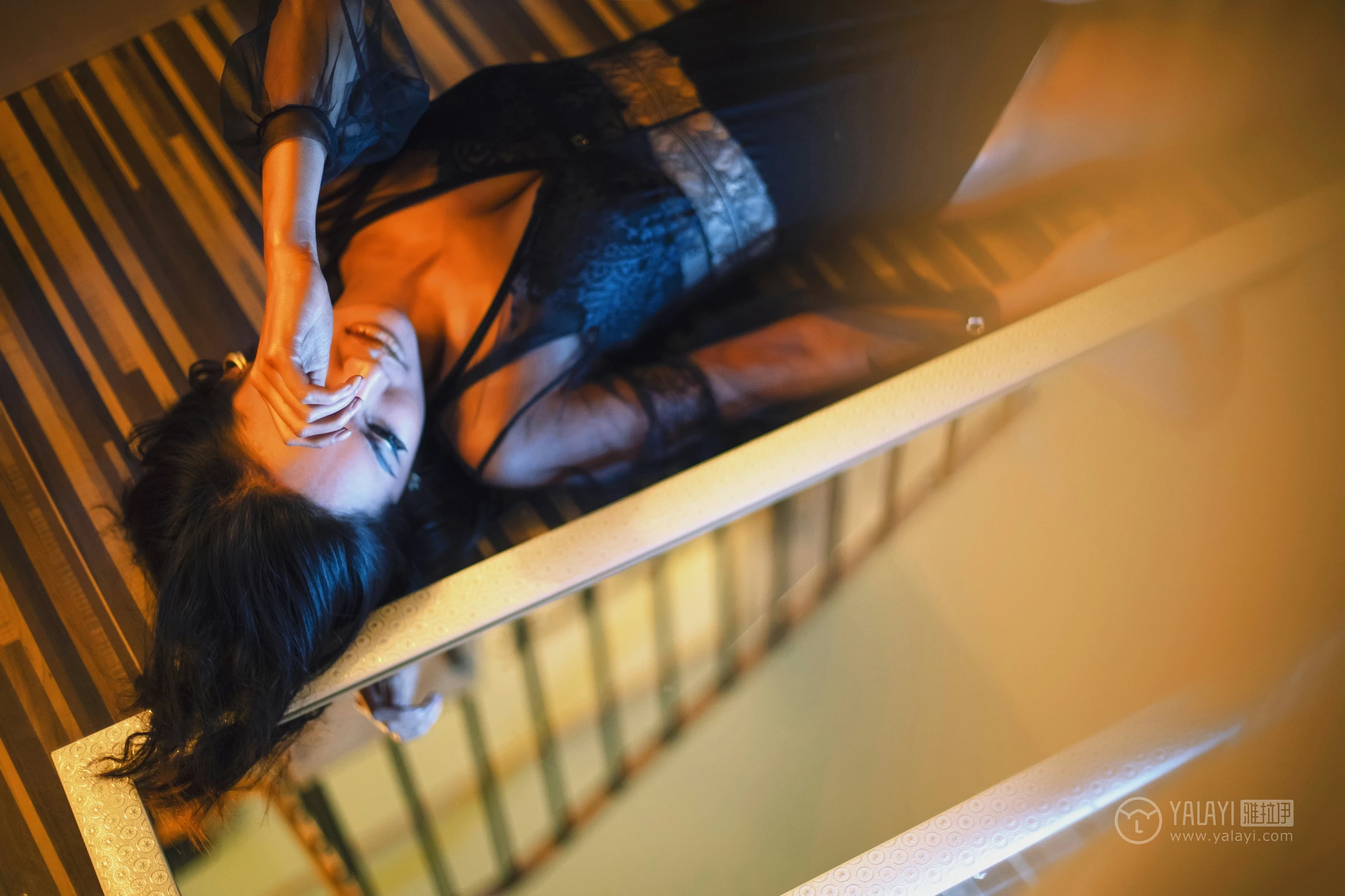 [YALAYI雅拉伊]No.242 一往情深 王艺颖 黑色透视情趣内衣性感私房写真集第13张