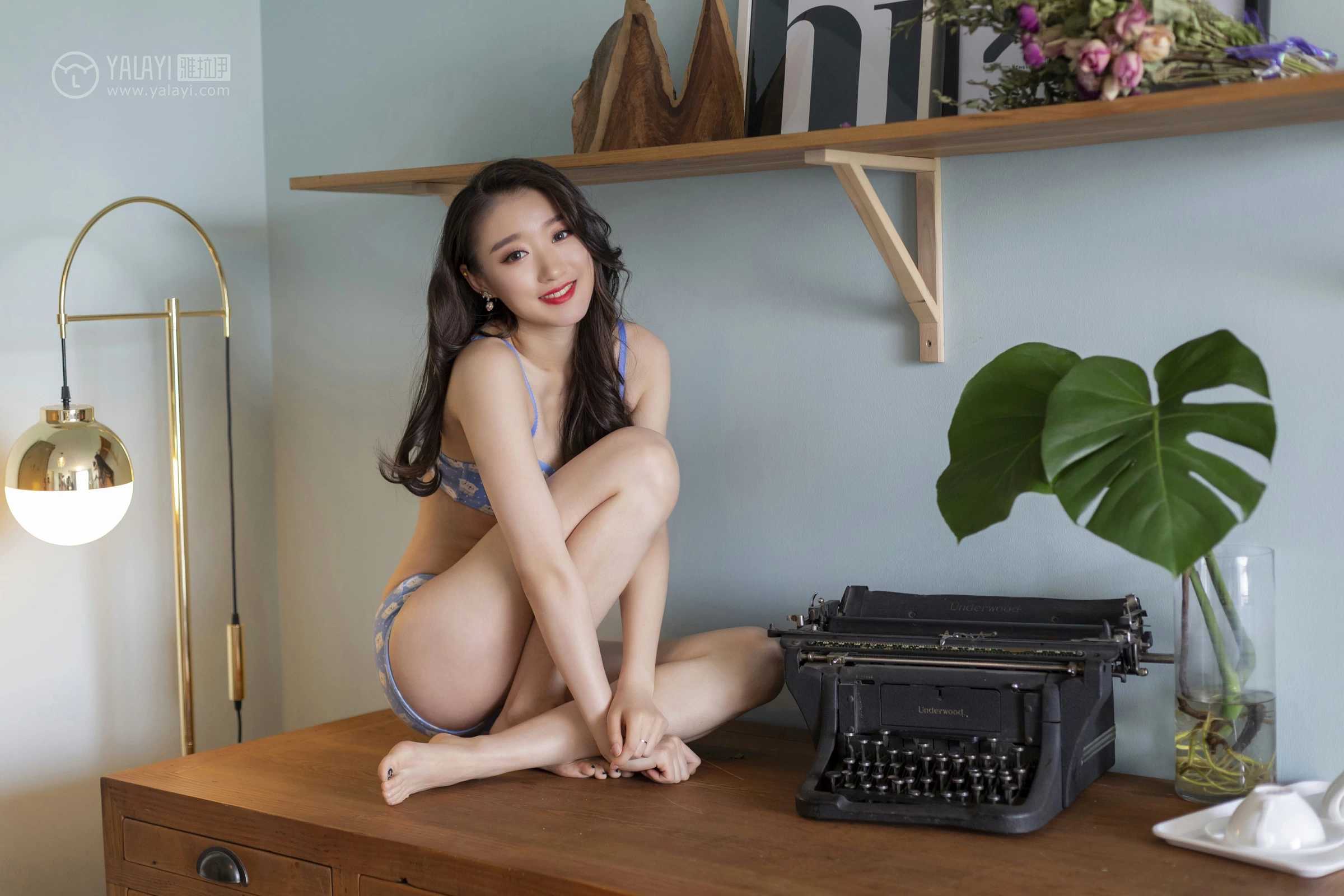 [YALAYI雅拉伊]No.343 蓝色情书 心怡 灰色内衣性感私房写真集第12张