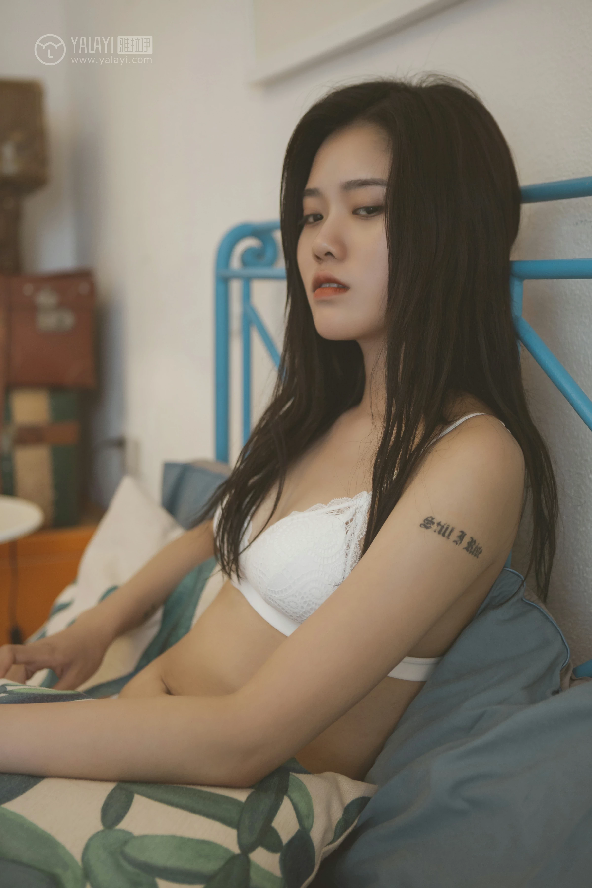 [YALAYI雅拉伊]No.344 情绪断片 荔子 白色蕾丝内衣性感私房写真集第11张
