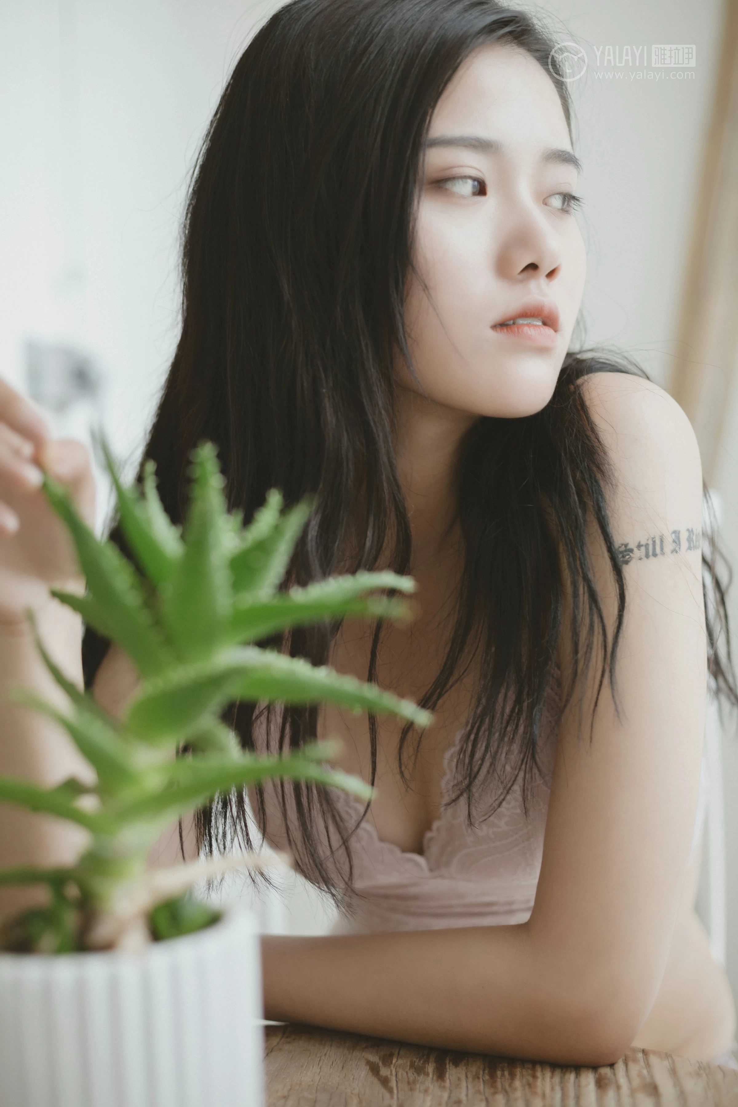 [YALAYI雅拉伊]No.350 情绪挑拨 荔子 粉色蕾丝内衣性感私房写真集第10张