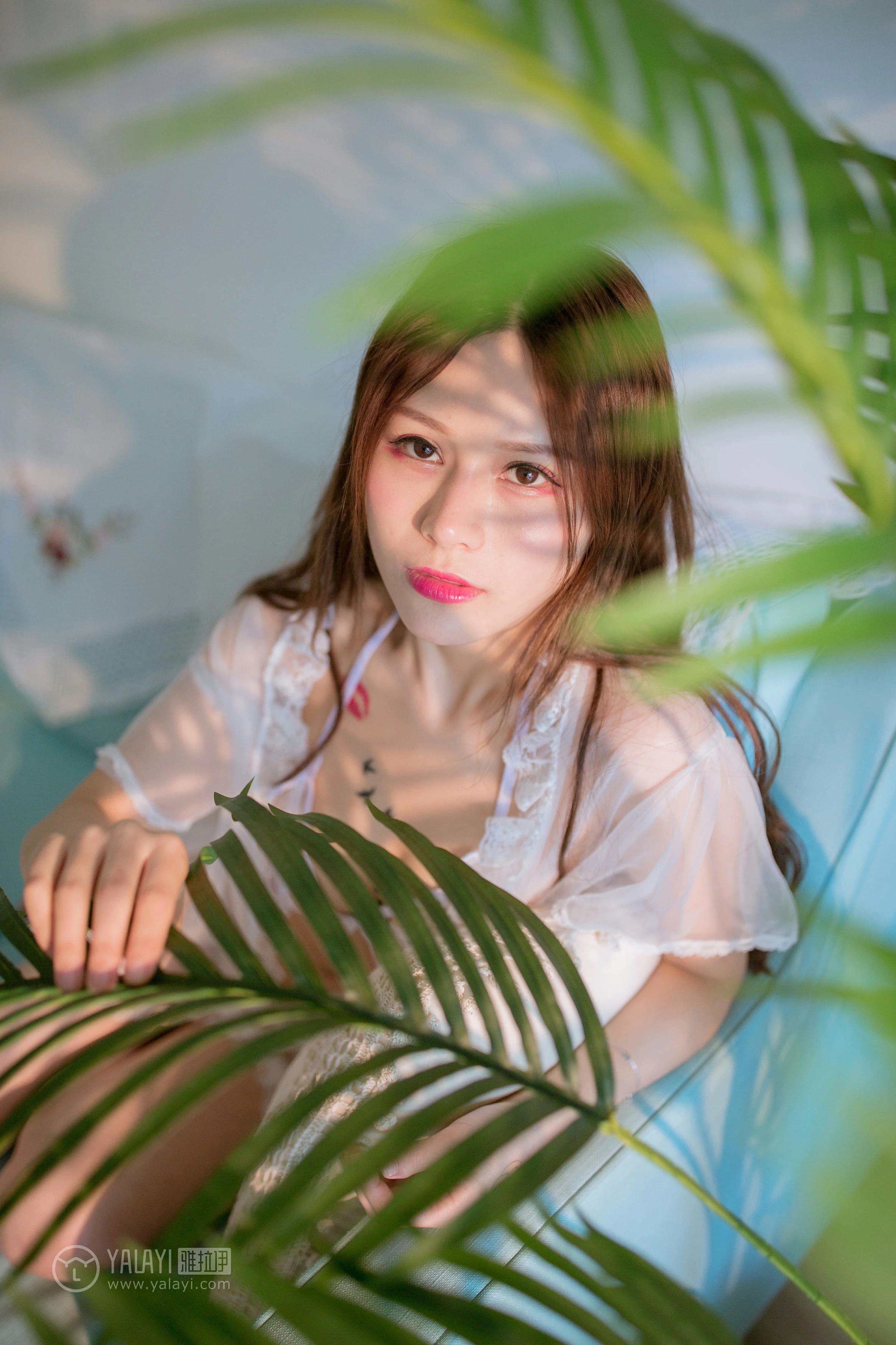 [YALAYI雅拉伊]No.353 软玉温香 香草 白色透视睡衣加情趣内衣性感私房写真集第6张