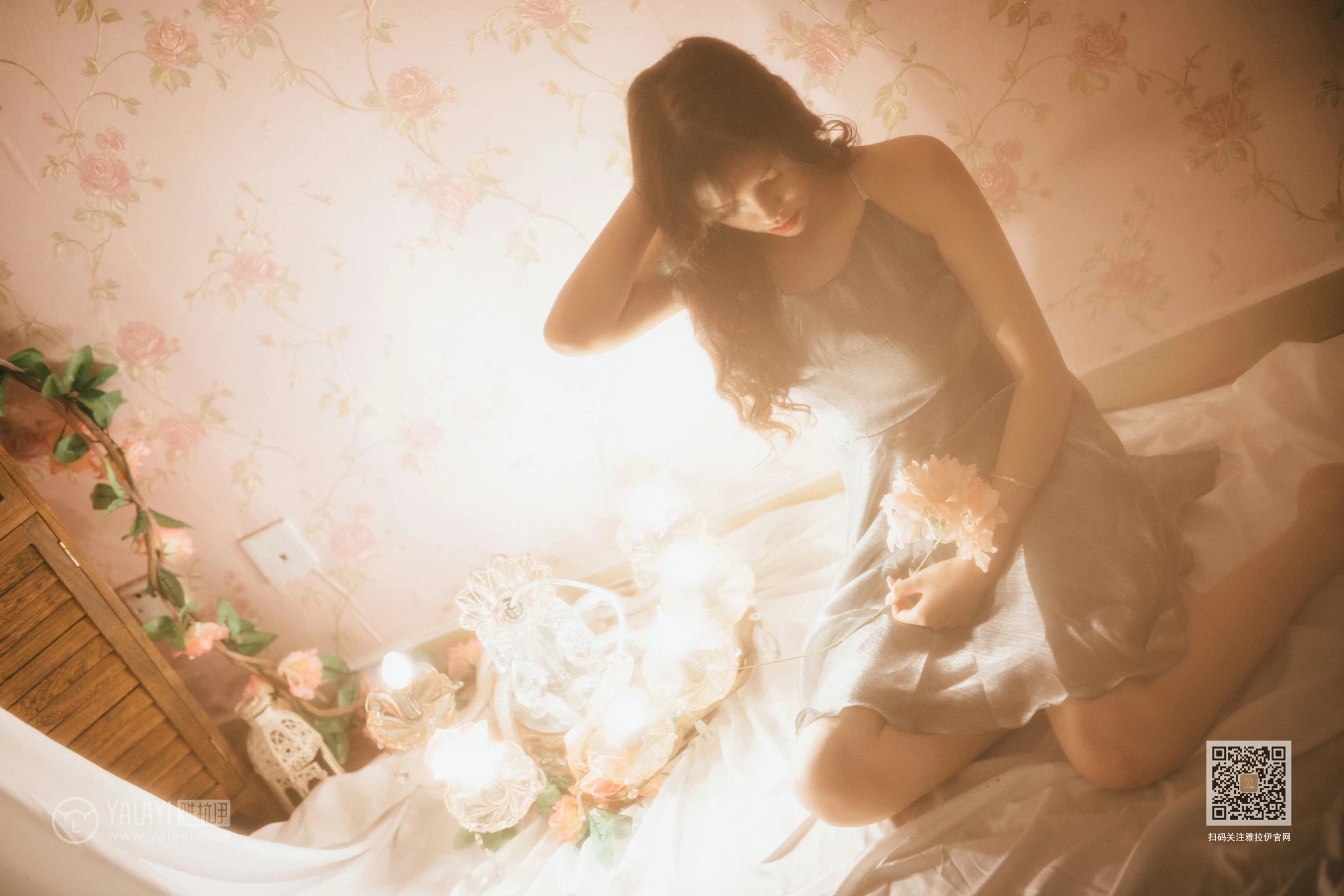 [YALAYI雅拉伊]No.391 撩拨 静儿 白色透视蕾丝内衣加安全短裤性感私房写真集第10张