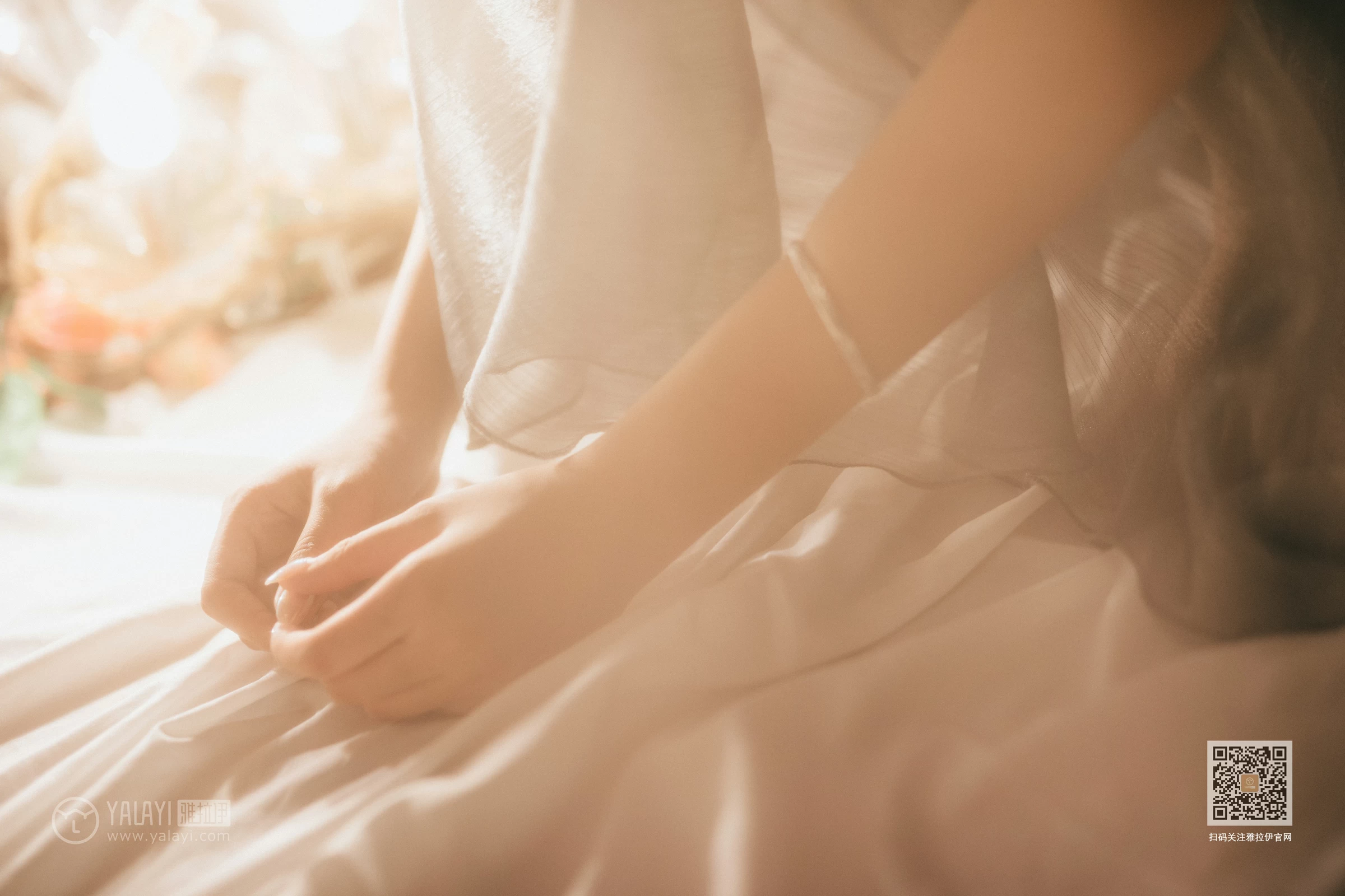 [YALAYI雅拉伊]No.391 撩拨 静儿 白色透视蕾丝内衣加安全短裤性感私房写真集第14张